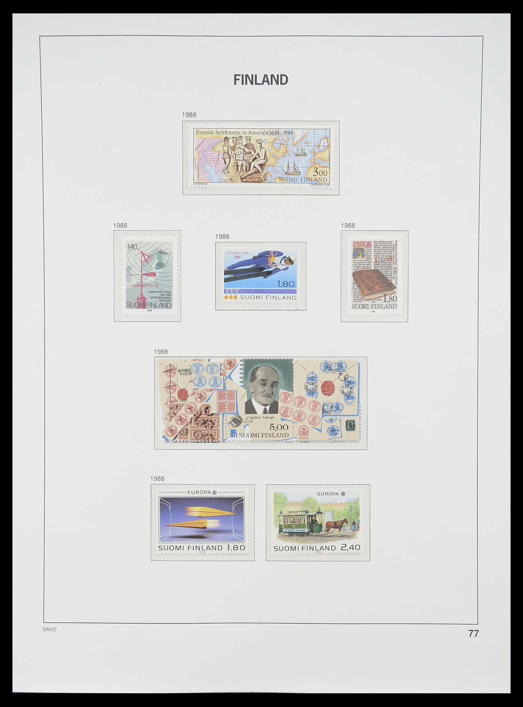 33729 087 - Postzegelverzameling 33729 Finland 1875-1998.