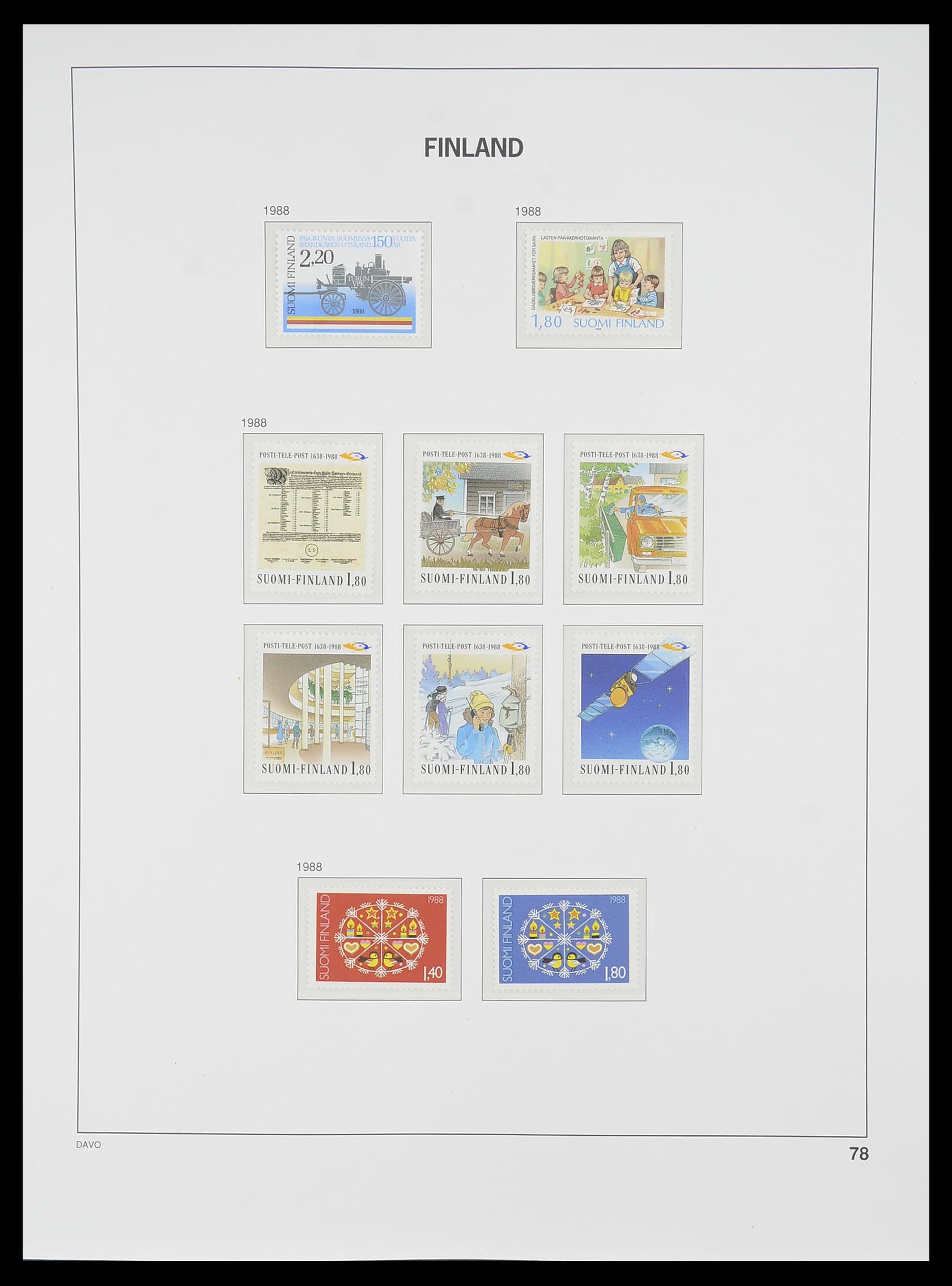 33729 088 - Postzegelverzameling 33729 Finland 1875-1998.