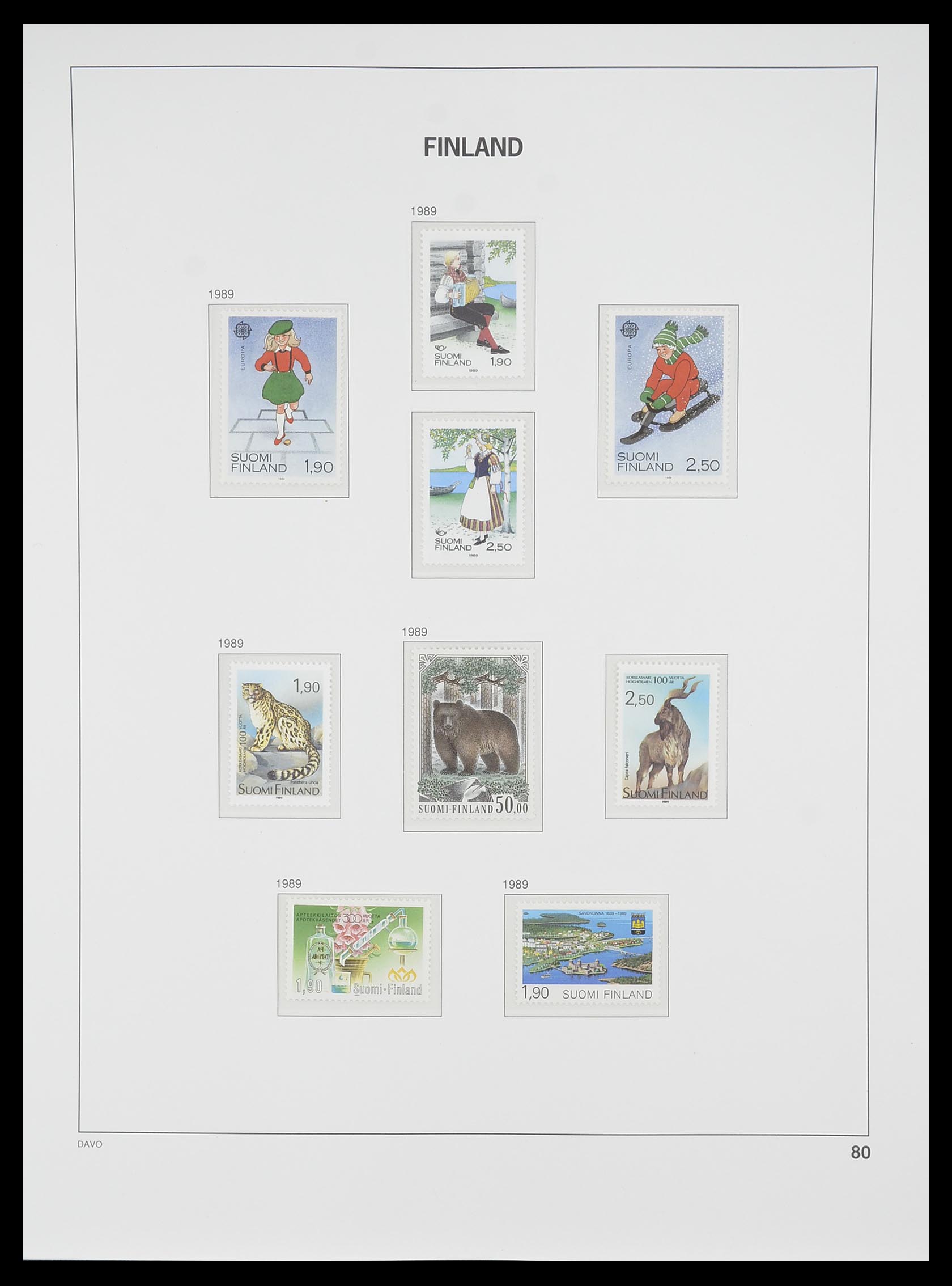 33729 090 - Postzegelverzameling 33729 Finland 1875-1998.