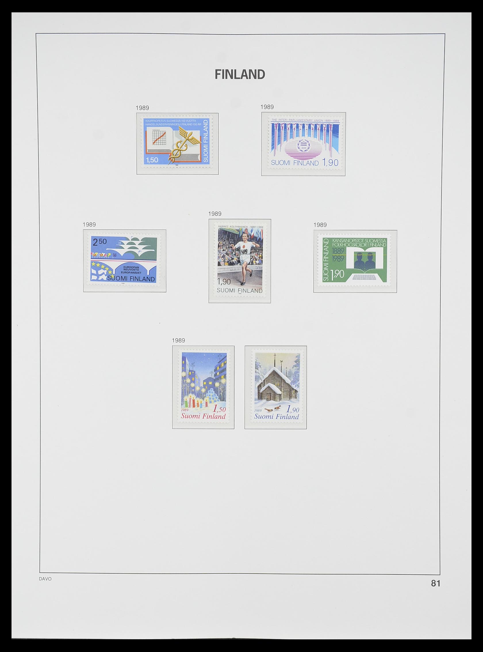 33729 091 - Postzegelverzameling 33729 Finland 1875-1998.