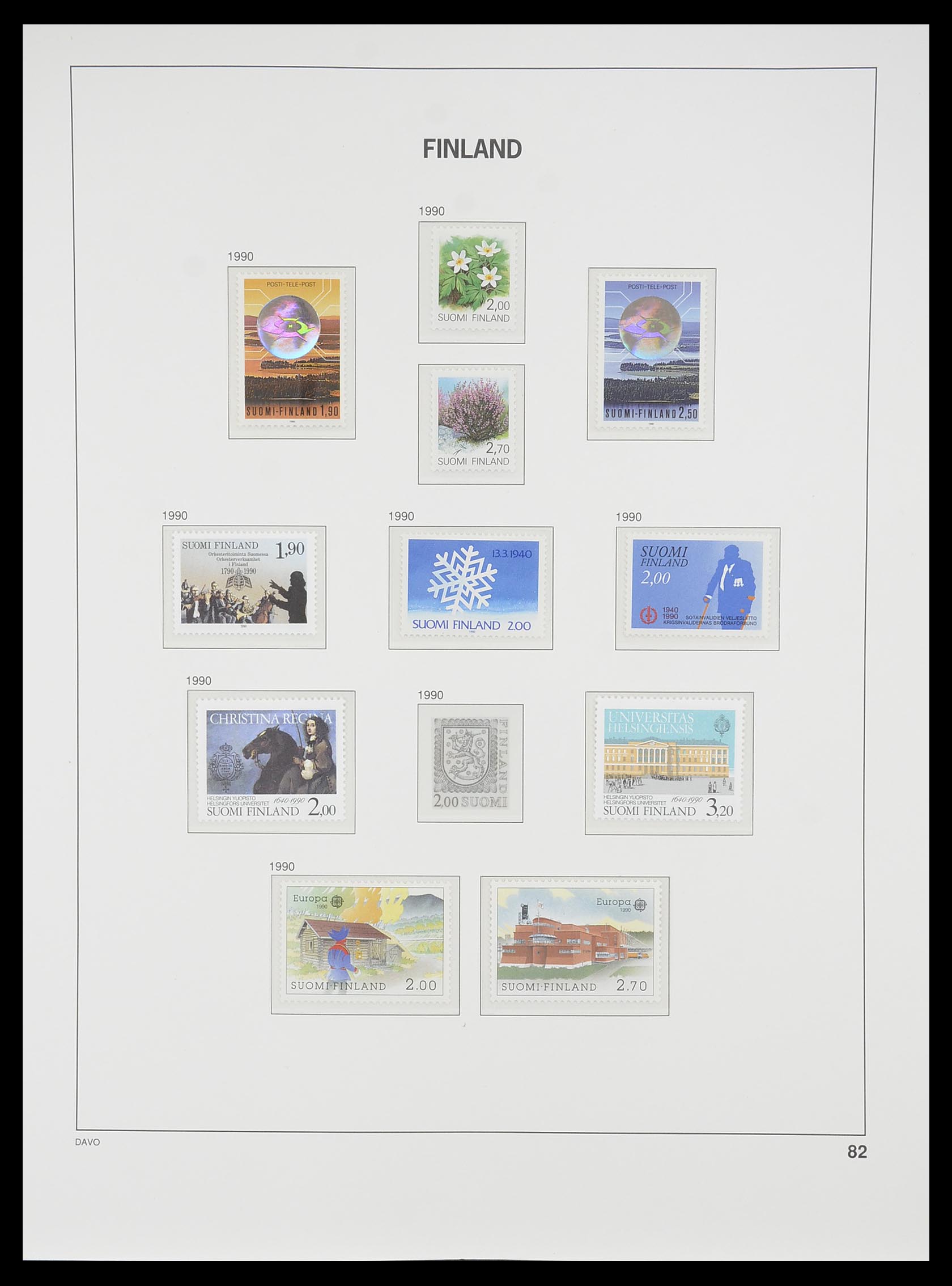 33729 092 - Postzegelverzameling 33729 Finland 1875-1998.