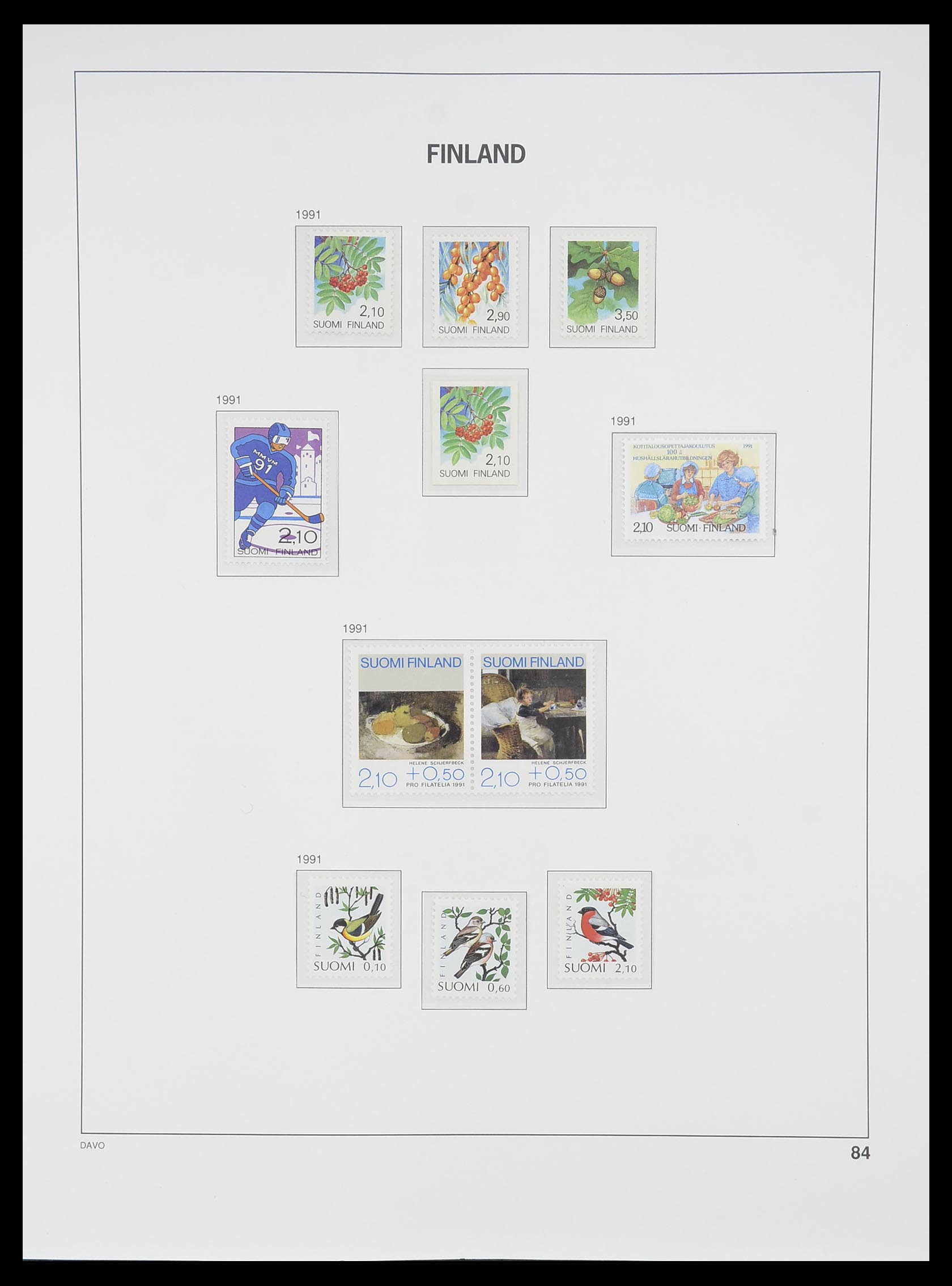 33729 094 - Postzegelverzameling 33729 Finland 1875-1998.