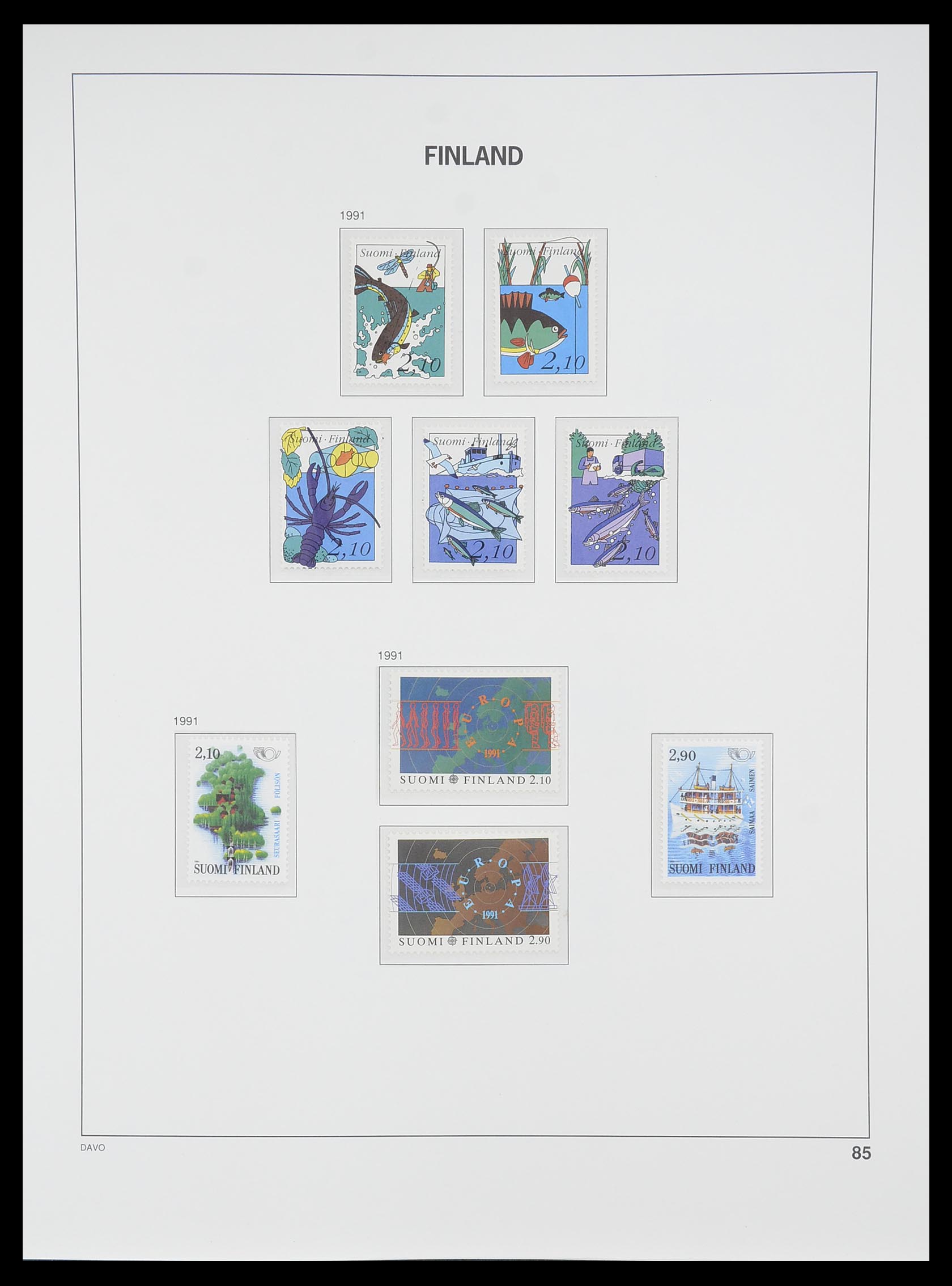33729 095 - Postzegelverzameling 33729 Finland 1875-1998.