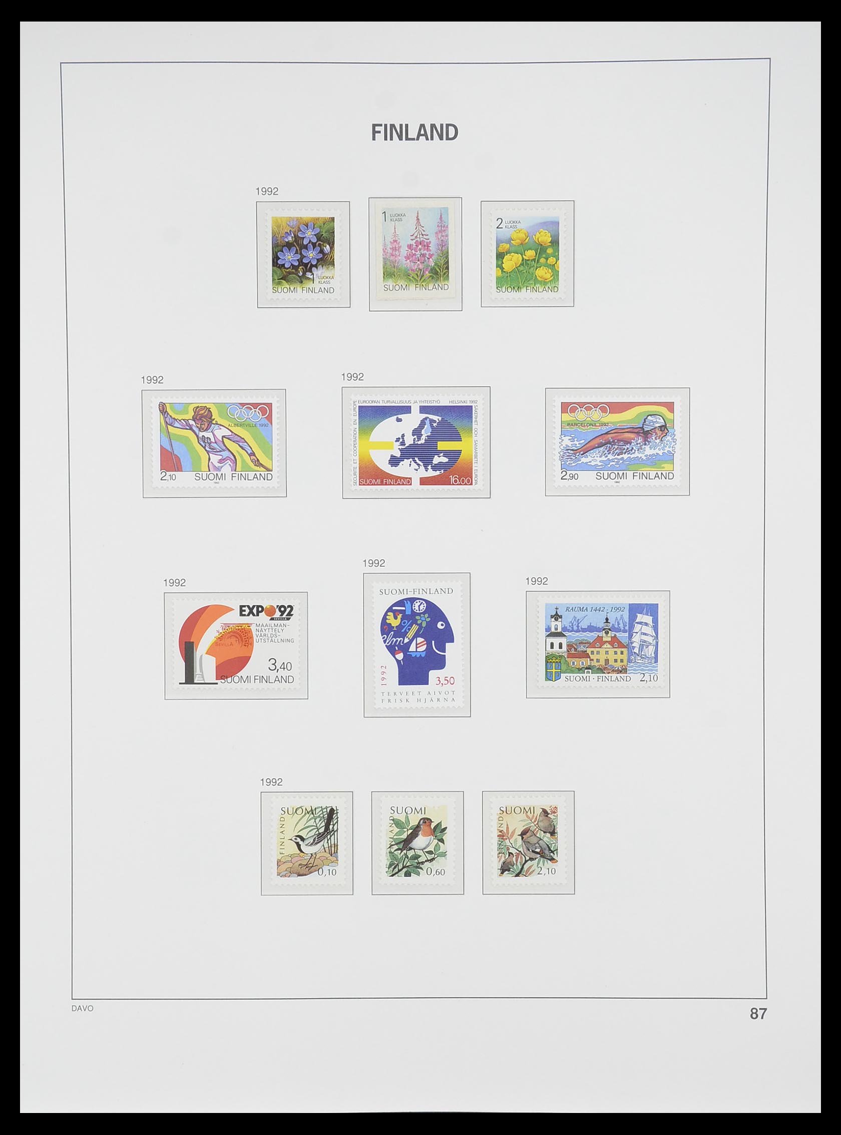 33729 097 - Postzegelverzameling 33729 Finland 1875-1998.