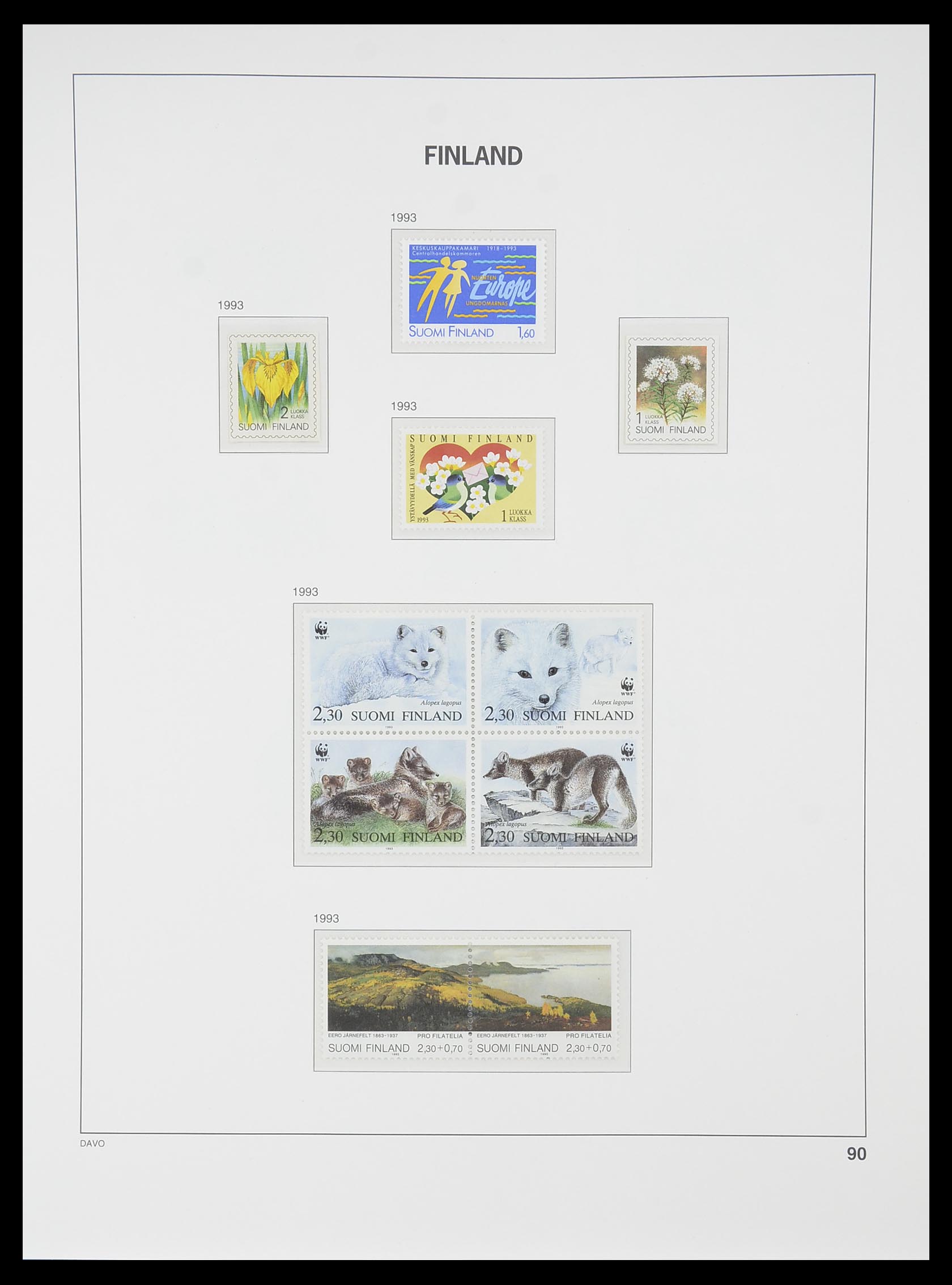 33729 100 - Postzegelverzameling 33729 Finland 1875-1998.