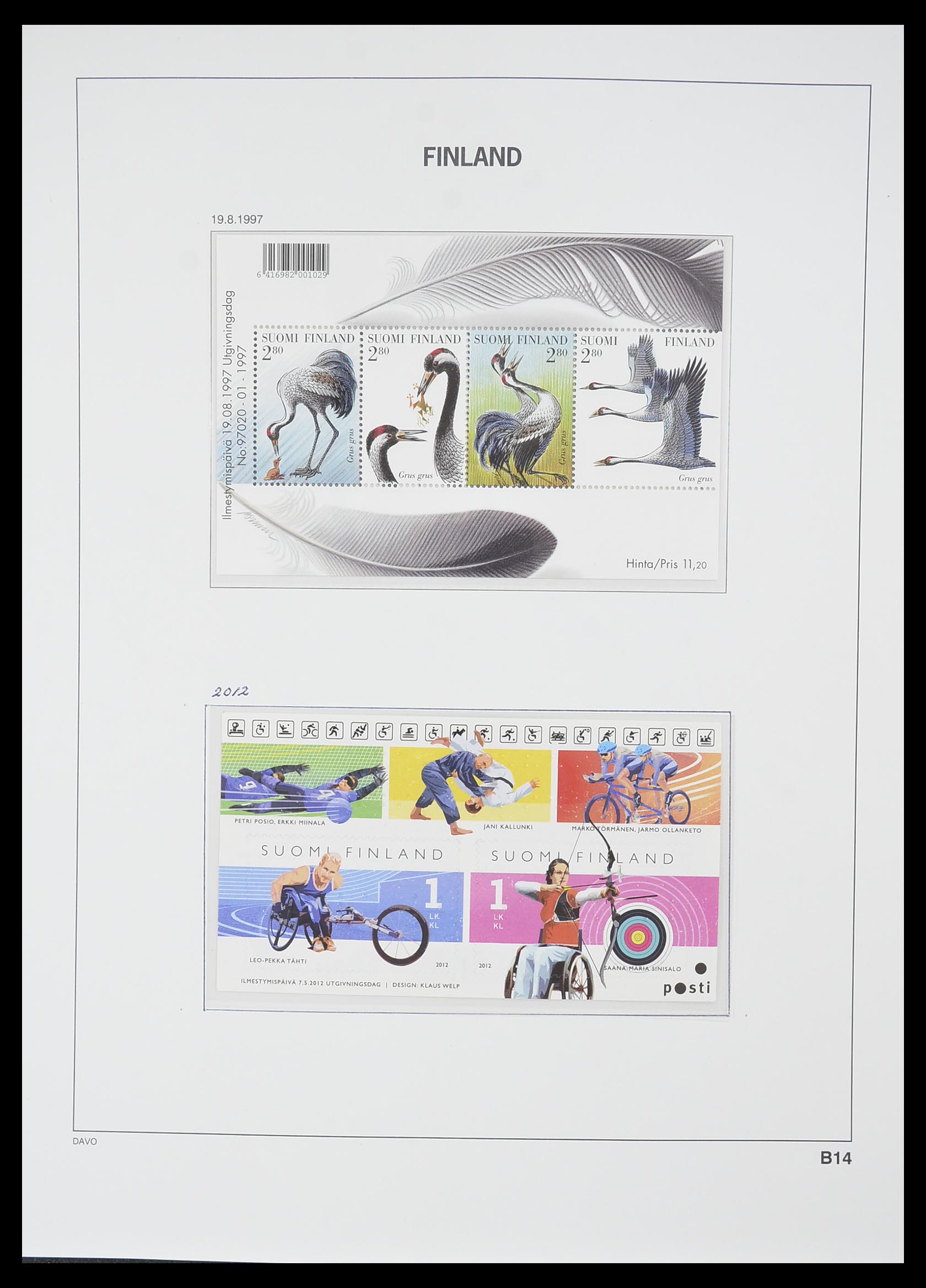 33729 134 - Postzegelverzameling 33729 Finland 1875-1998.