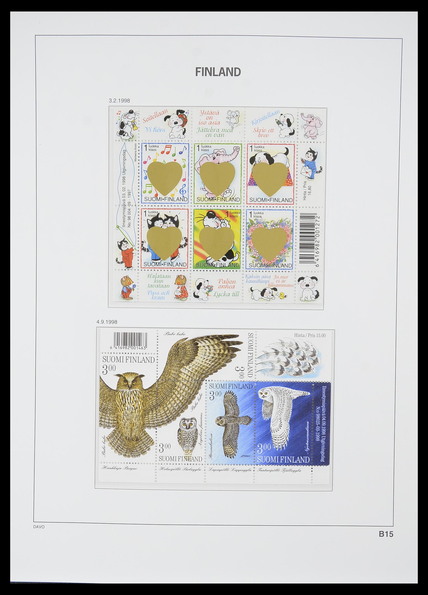 33729 135 - Postzegelverzameling 33729 Finland 1875-1998.