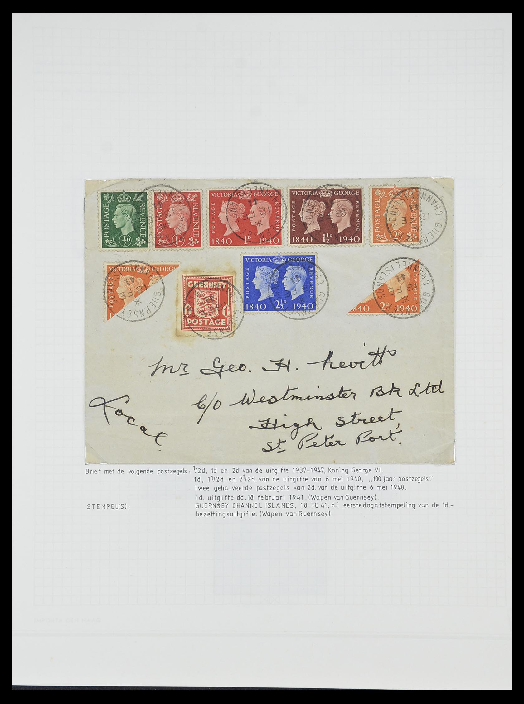 33730 041 - Stamp collection 33730 Channel Islands 1852(!)-1945(!).