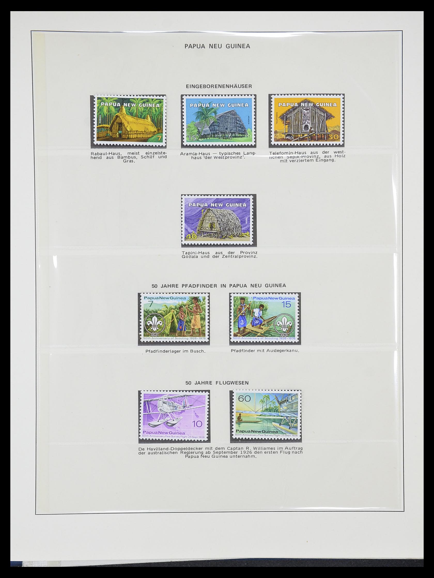 33731 008 - Postzegelverzameling 33731 Papua Nieuw Guinea 1973-2004.