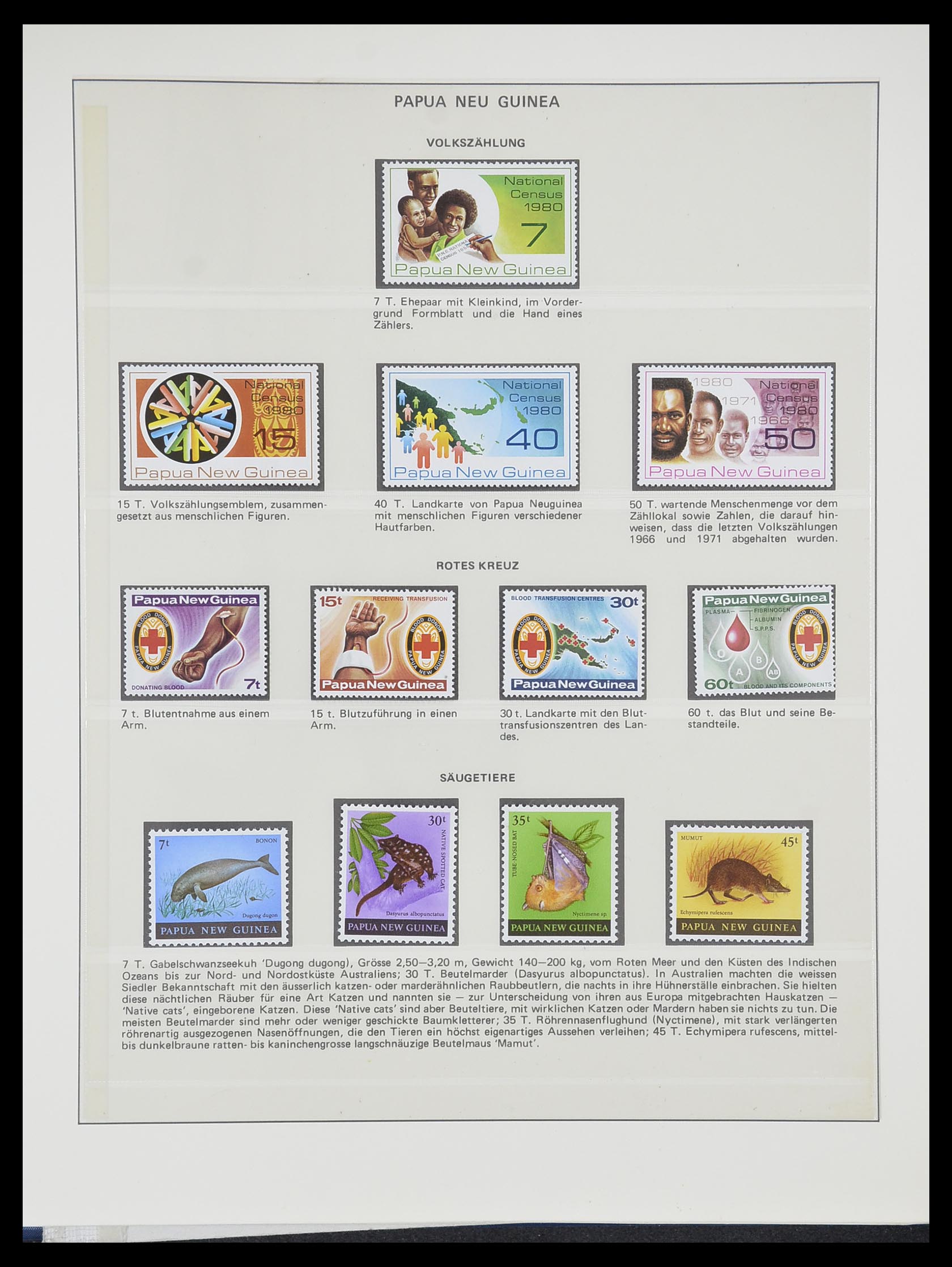 33731 017 - Postzegelverzameling 33731 Papua Nieuw Guinea 1973-2004.