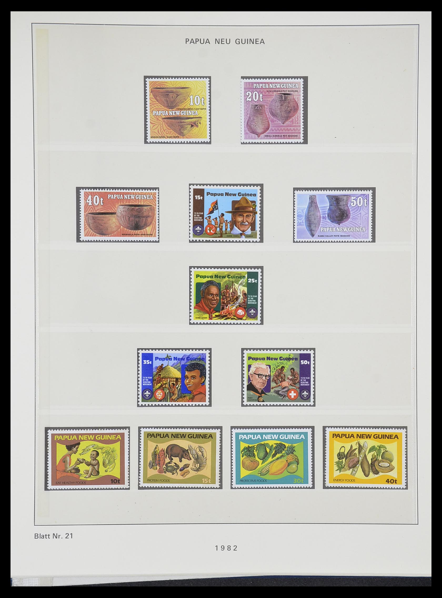 33731 021 - Postzegelverzameling 33731 Papua Nieuw Guinea 1973-2004.