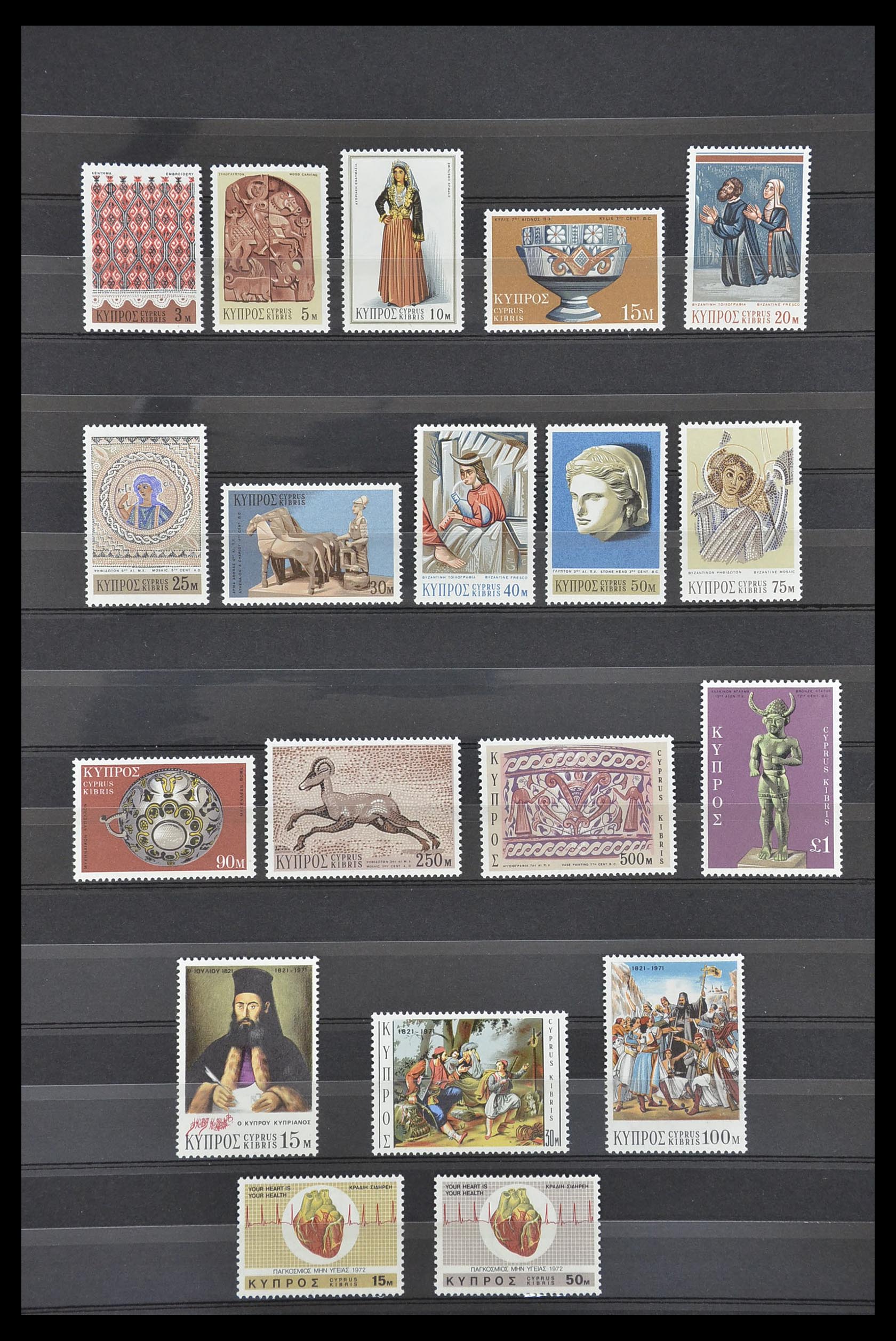 33733 012 - Postzegelverzameling 33733 Cyprus 1938-1977.