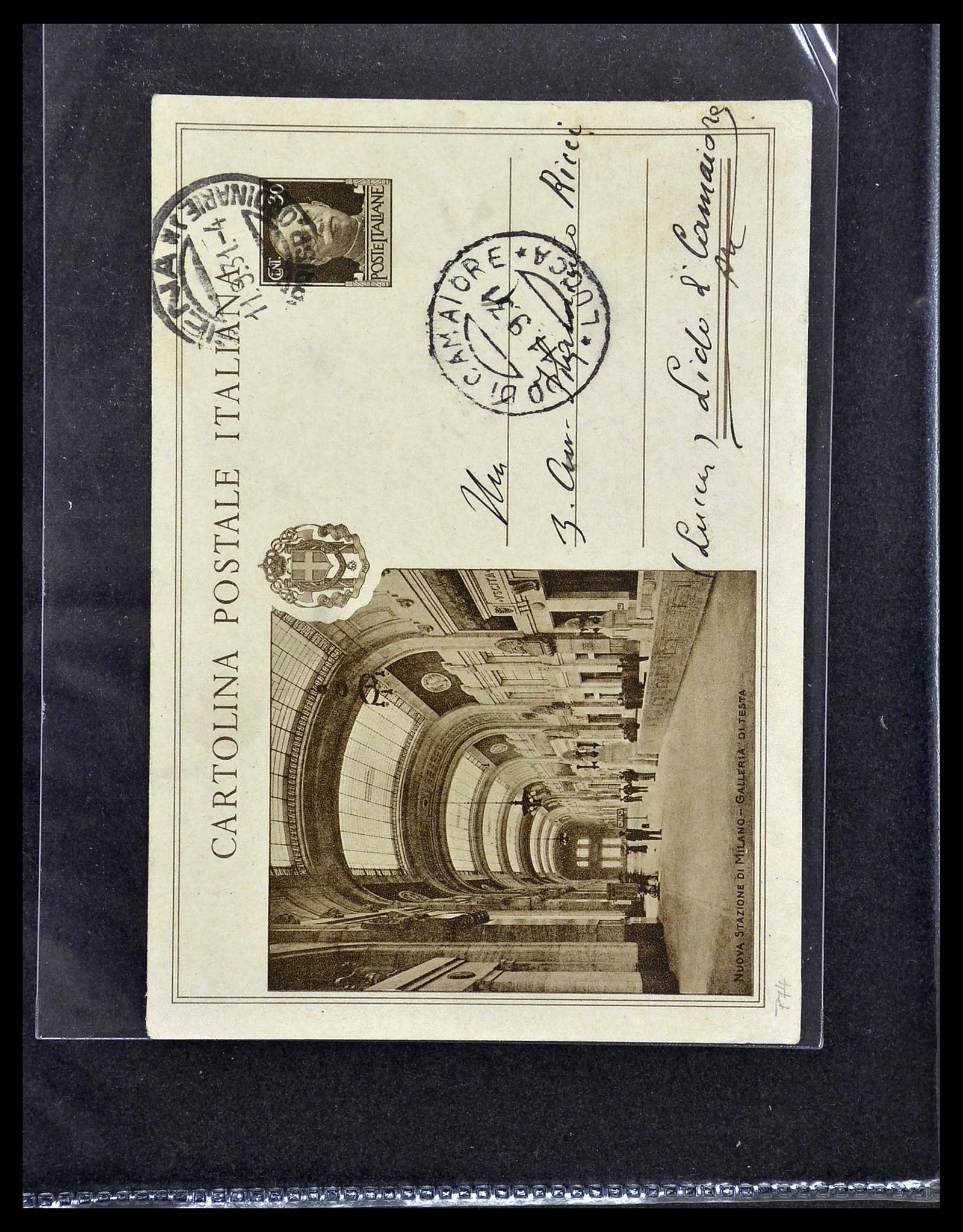 33737 013 - Postzegelverzameling 33737 Italië brieven en kaarten 1856-1945.