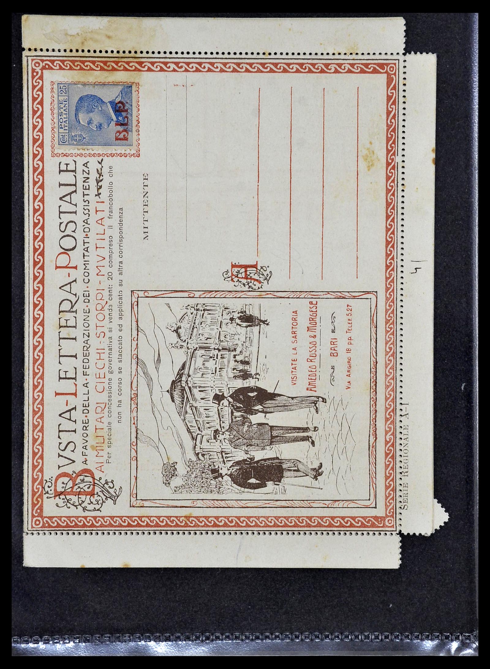 33737 018 - Postzegelverzameling 33737 Italië brieven en kaarten 1856-1945.