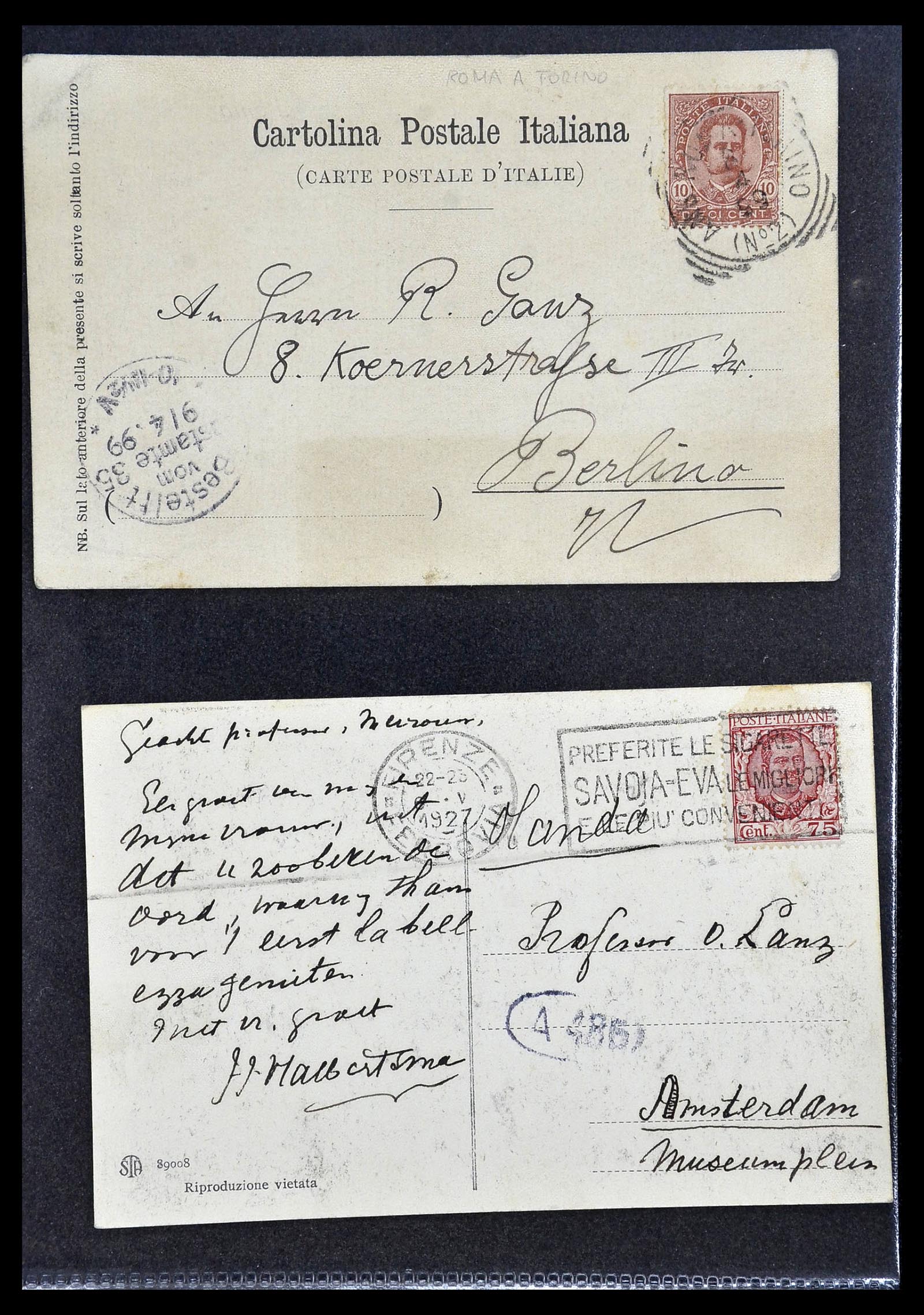 33737 061 - Stamp collection 33737 Italië covers and cards 1856-1945.