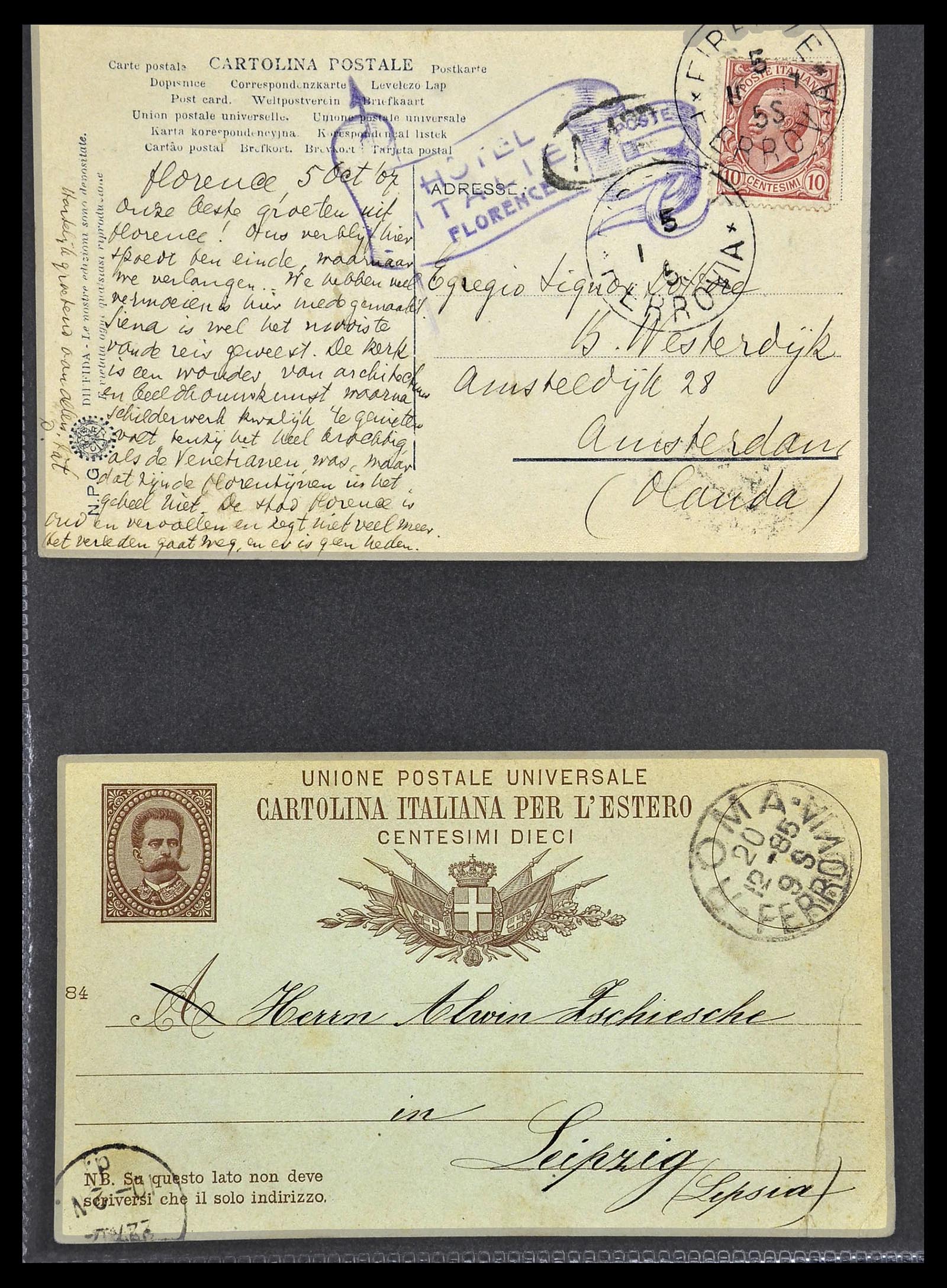 33737 069 - Stamp collection 33737 Italië covers and cards 1856-1945.