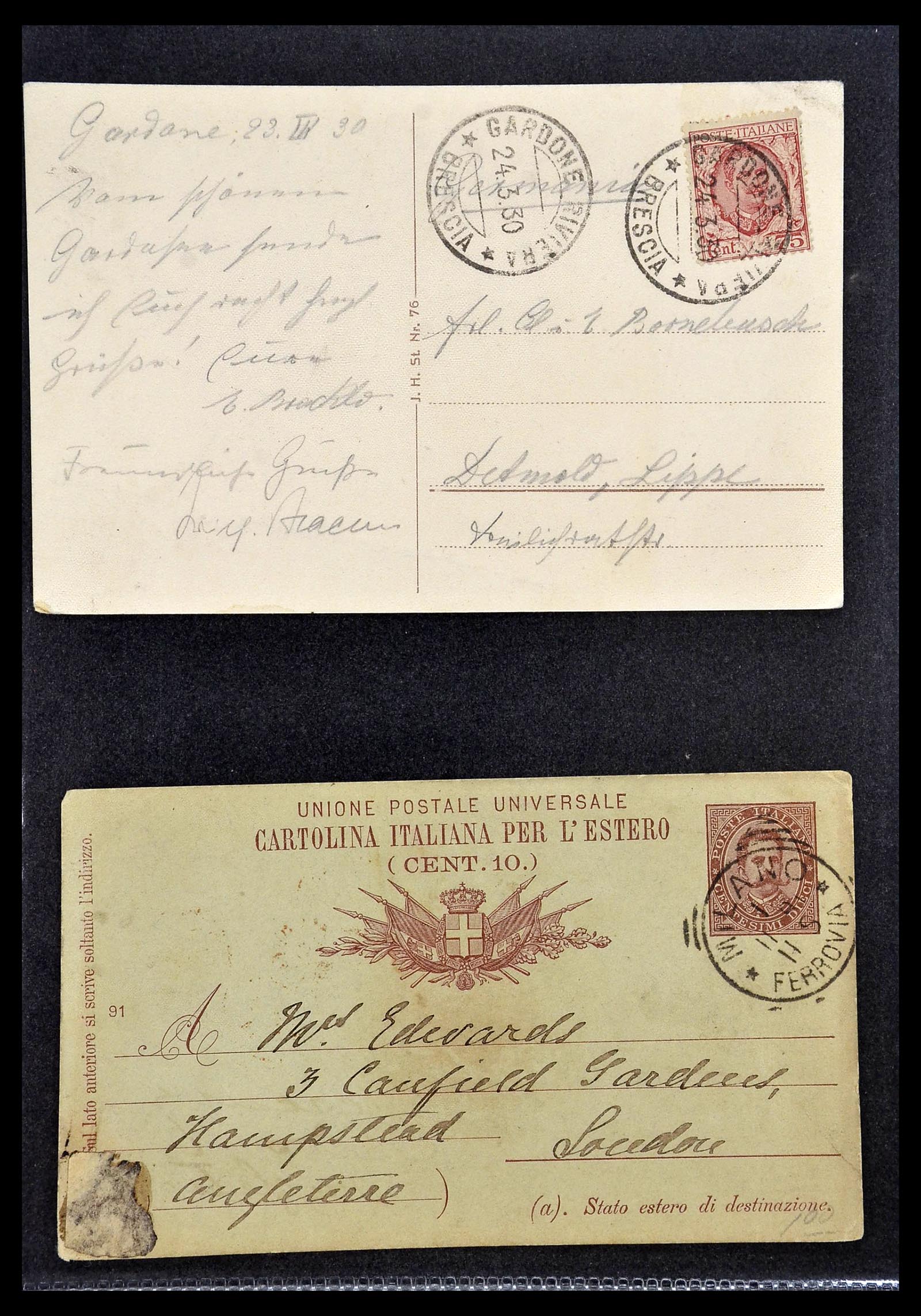 33737 070 - Stamp collection 33737 Italië covers and cards 1856-1945.