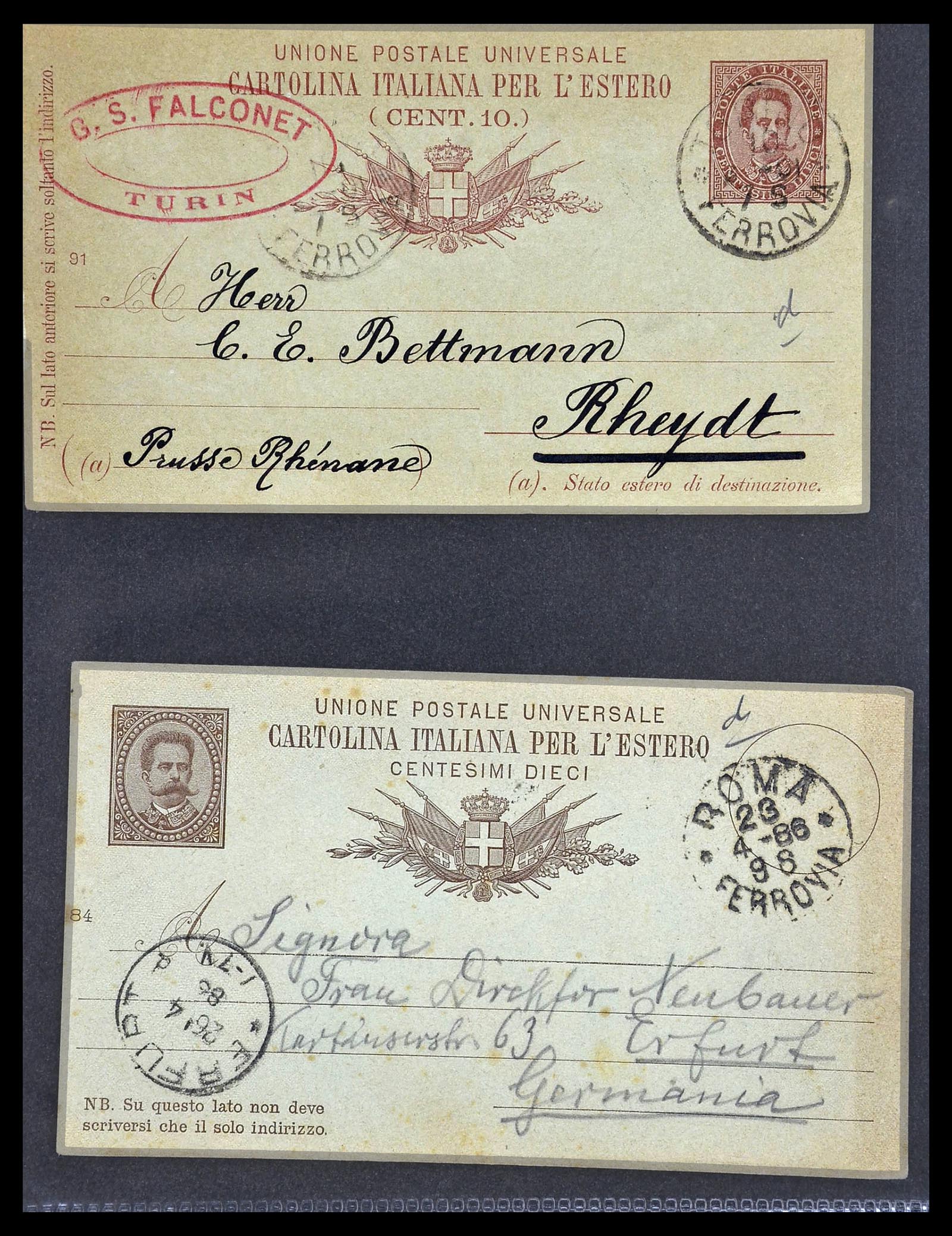 33737 079 - Stamp collection 33737 Italië covers and cards 1856-1945.