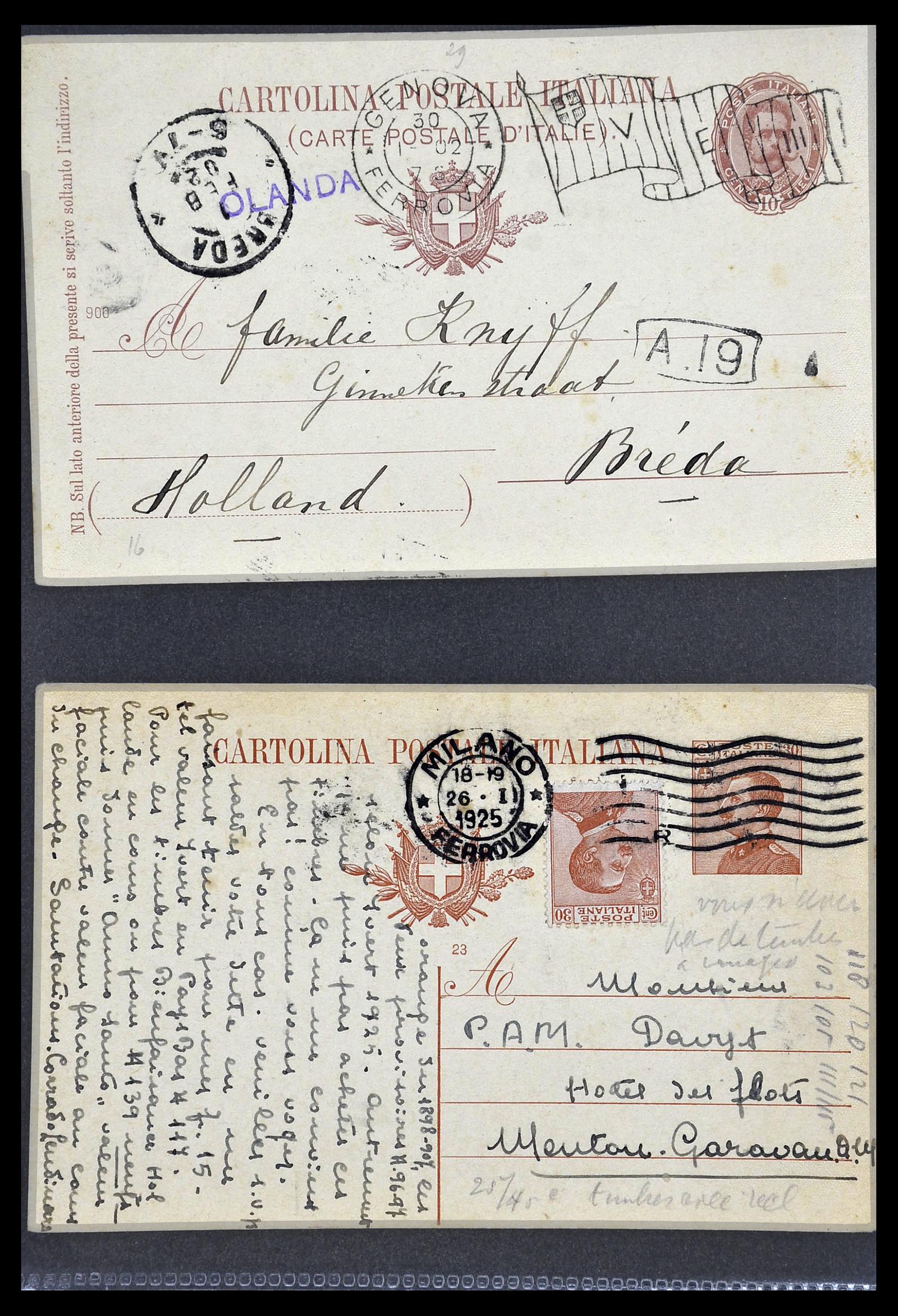 33737 080 - Stamp collection 33737 Italië covers and cards 1856-1945.