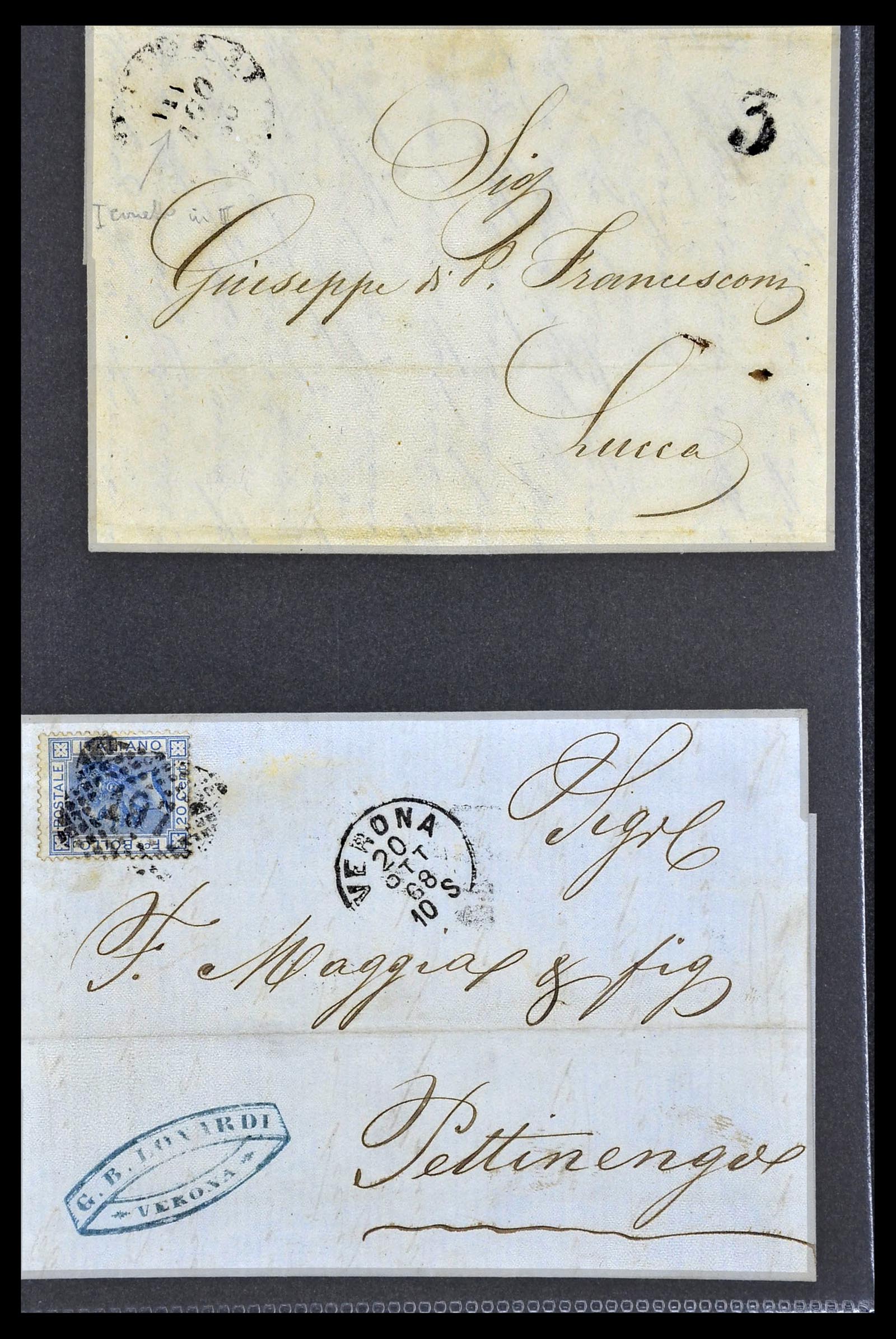 33737 082 - Stamp collection 33737 Italië covers and cards 1856-1945.