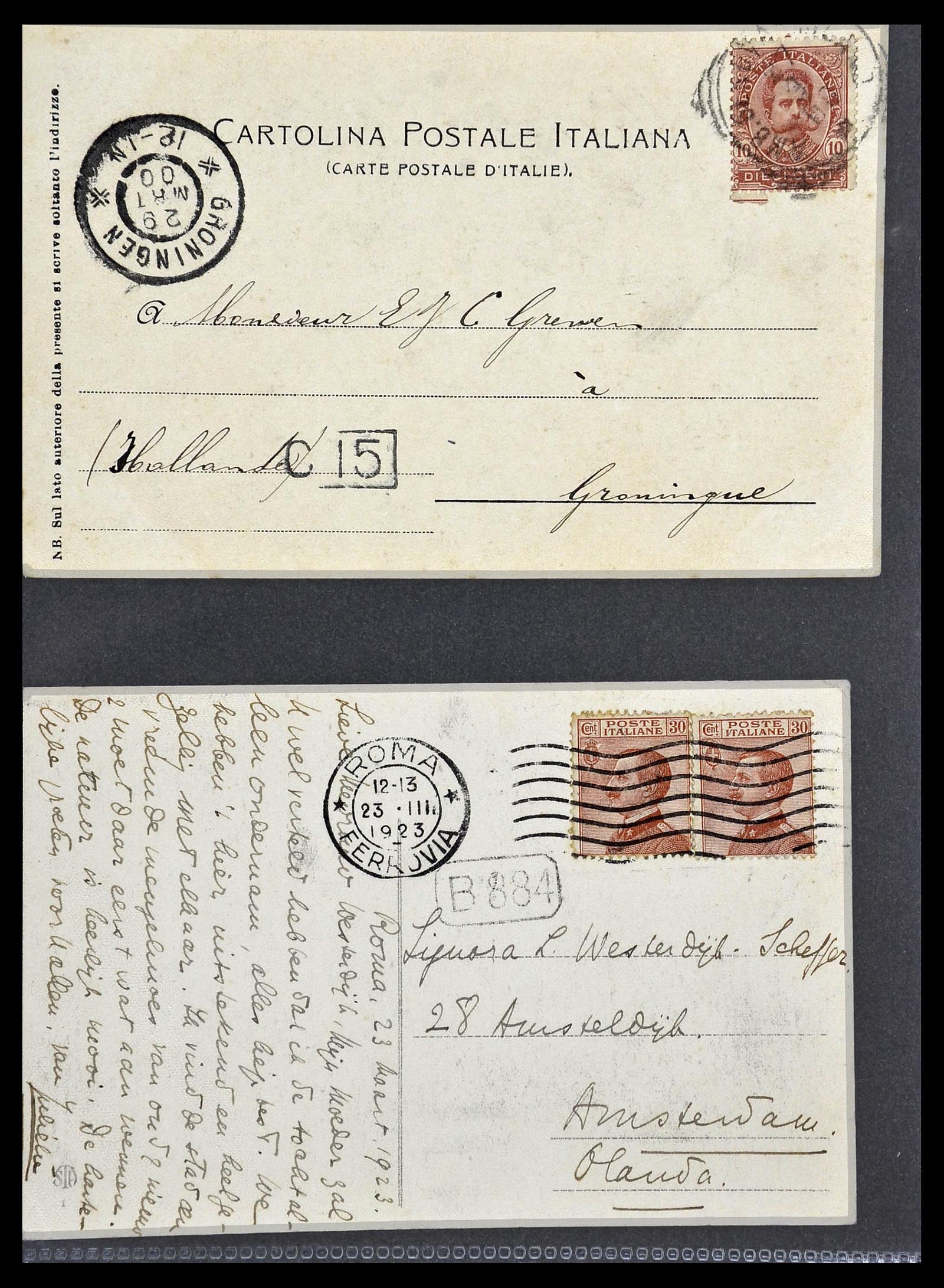 33737 084 - Stamp collection 33737 Italië covers and cards 1856-1945.