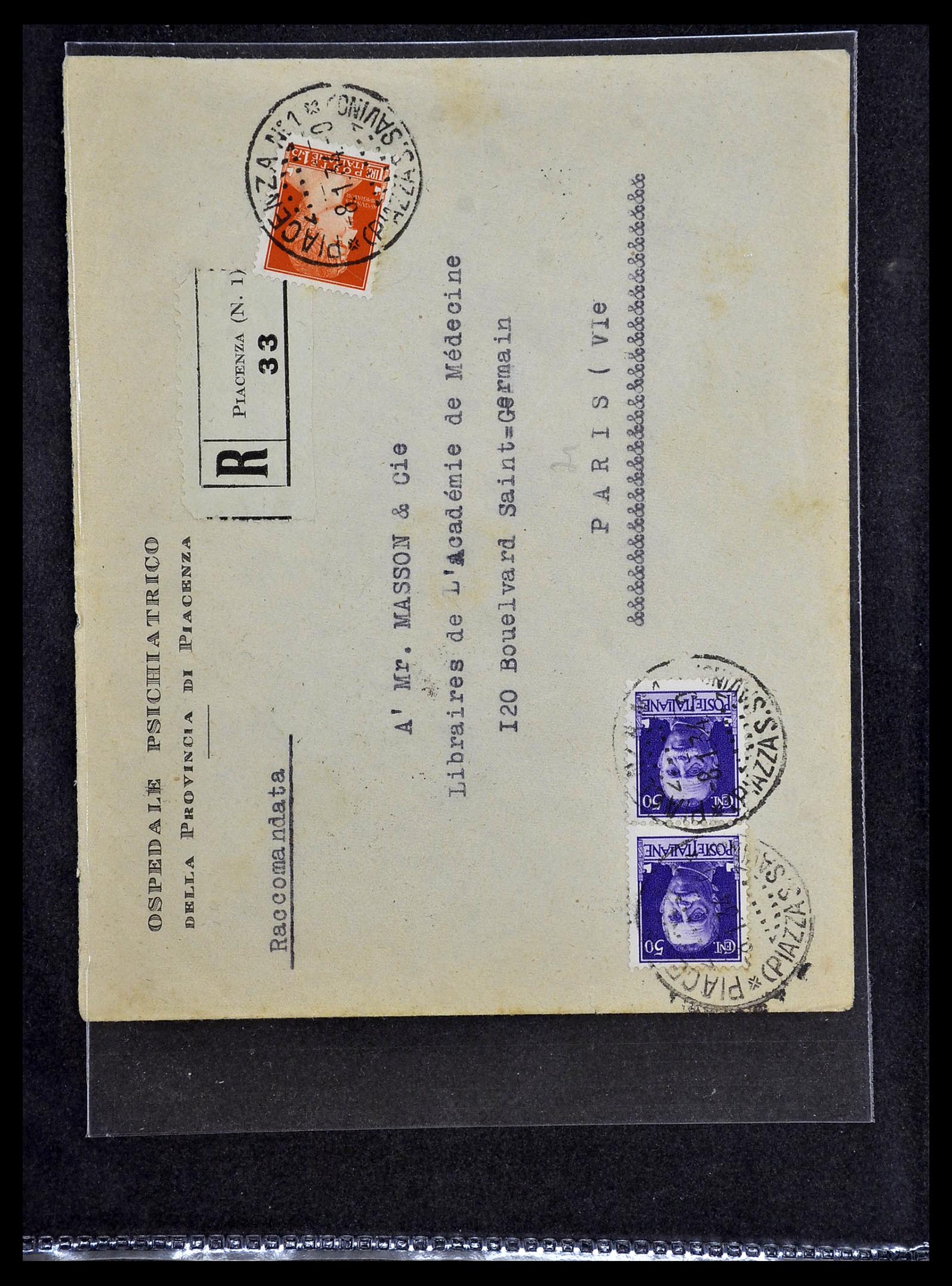 33737 096 - Stamp collection 33737 Italië covers and cards 1856-1945.