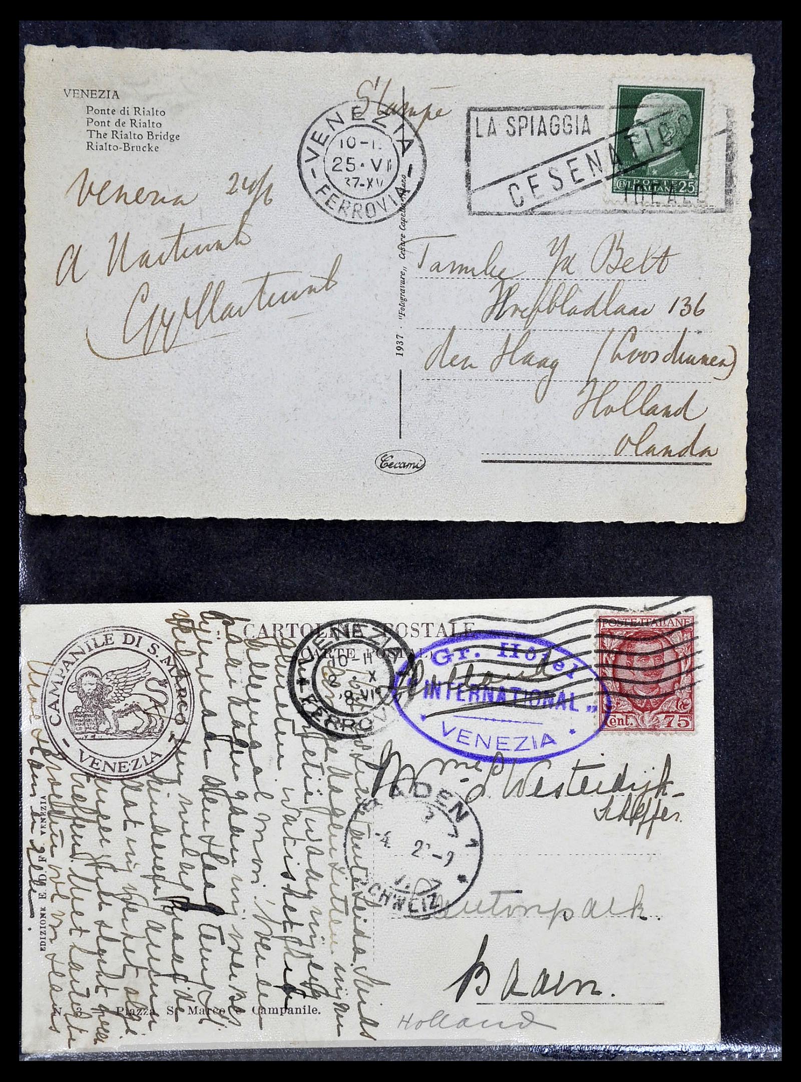 33737 106 - Stamp collection 33737 Italië covers and cards 1856-1945.