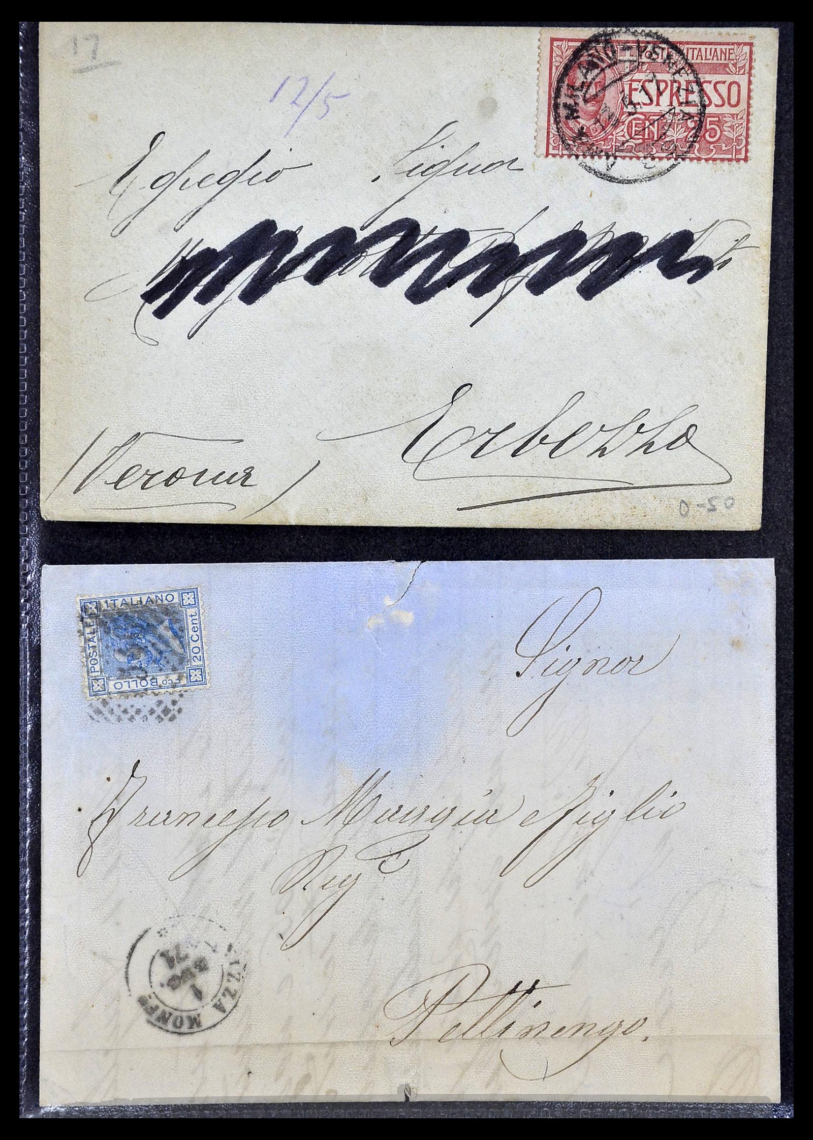33737 107 - Stamp collection 33737 Italië covers and cards 1856-1945.