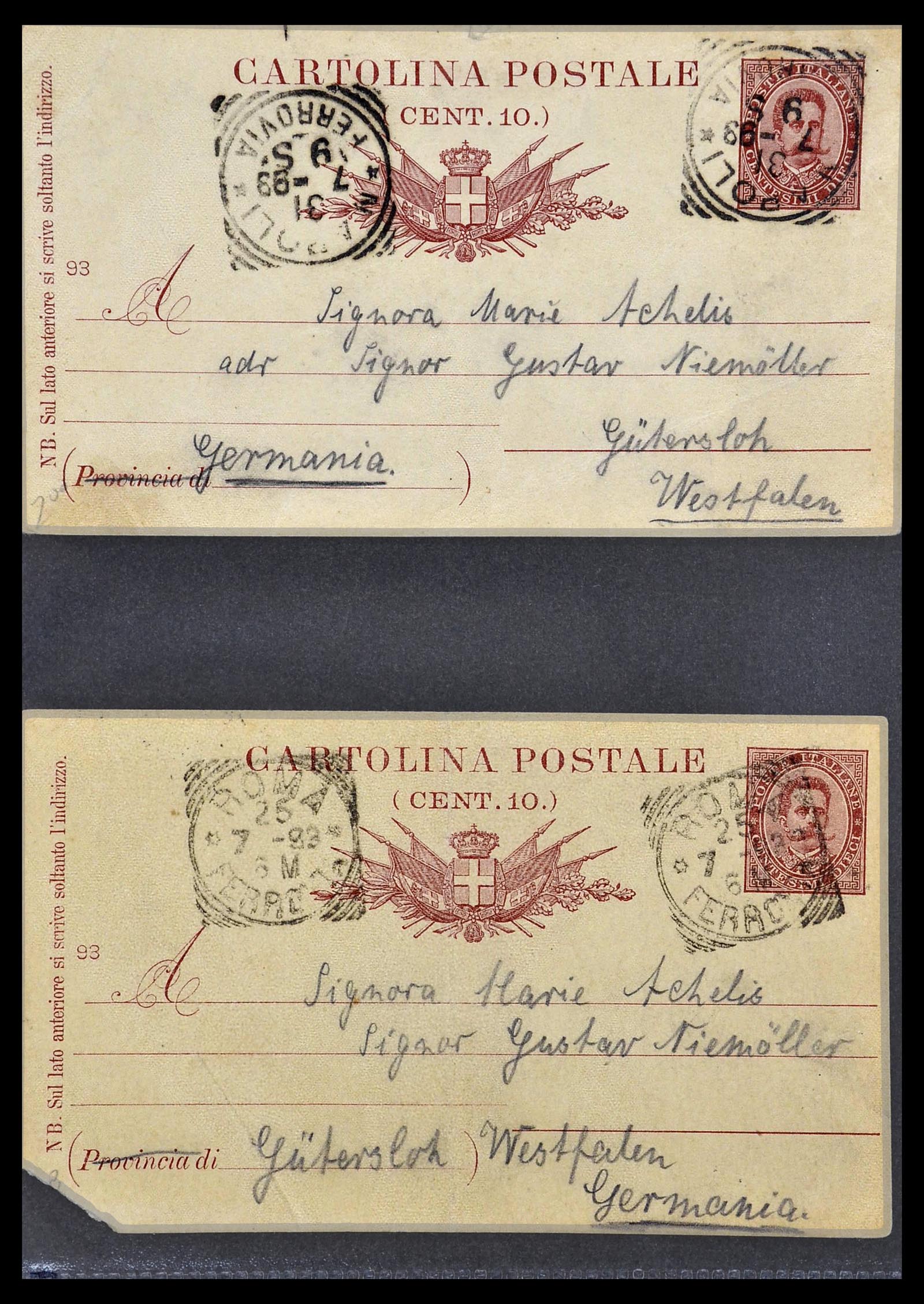 33737 109 - Stamp collection 33737 Italië covers and cards 1856-1945.