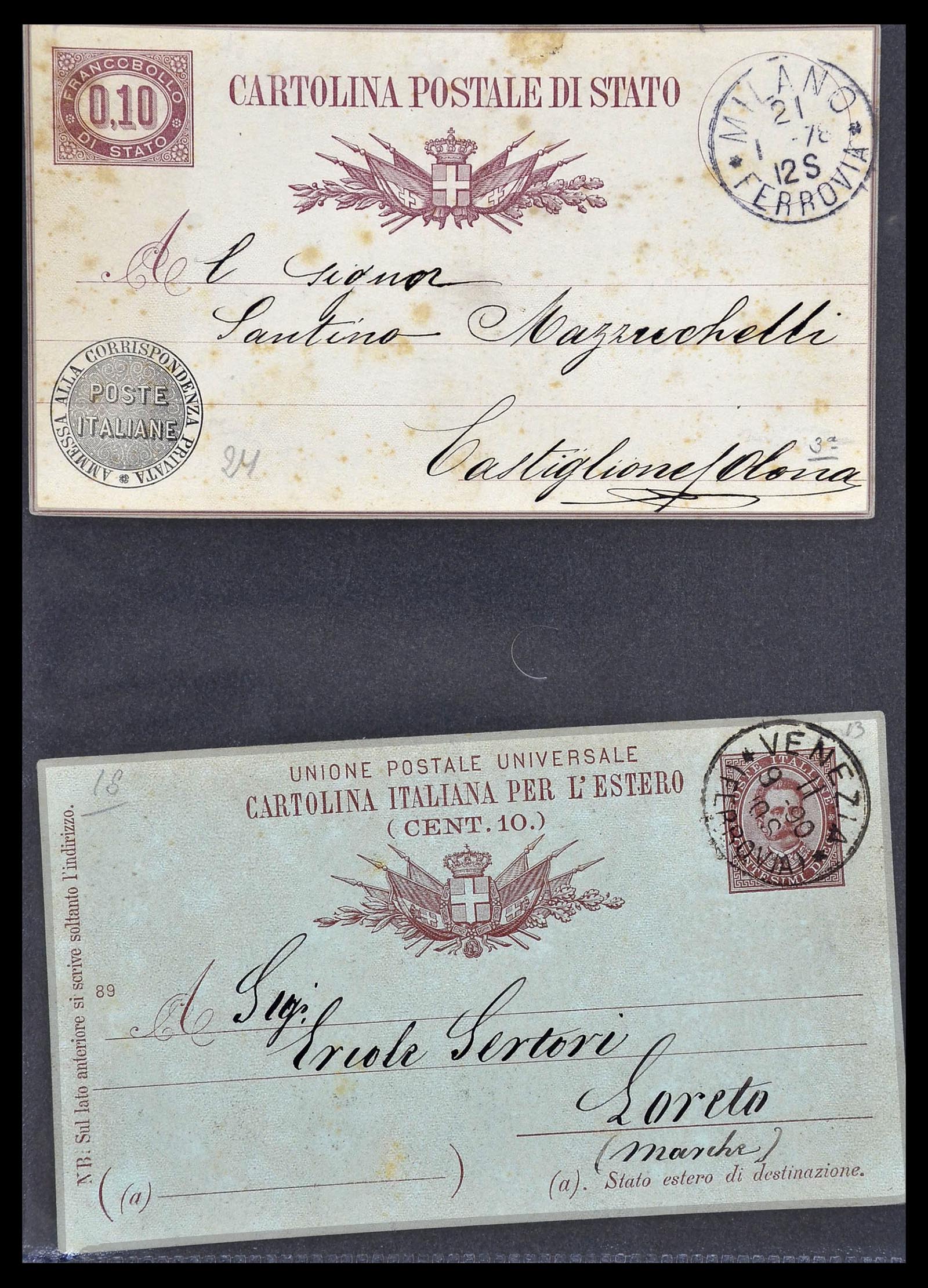 33737 110 - Stamp collection 33737 Italië covers and cards 1856-1945.