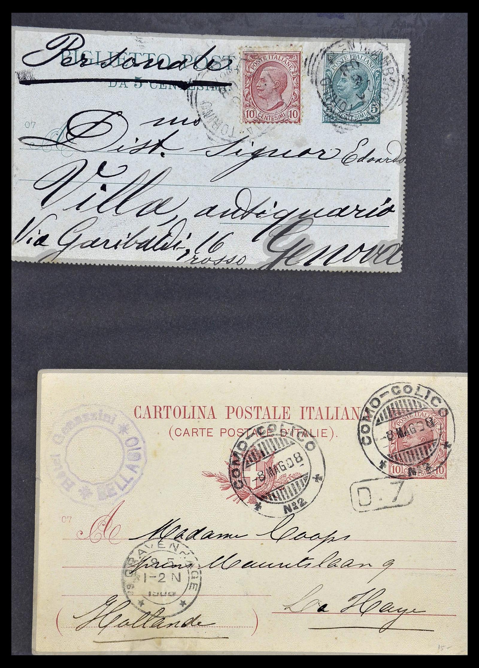 33737 112 - Stamp collection 33737 Italië covers and cards 1856-1945.