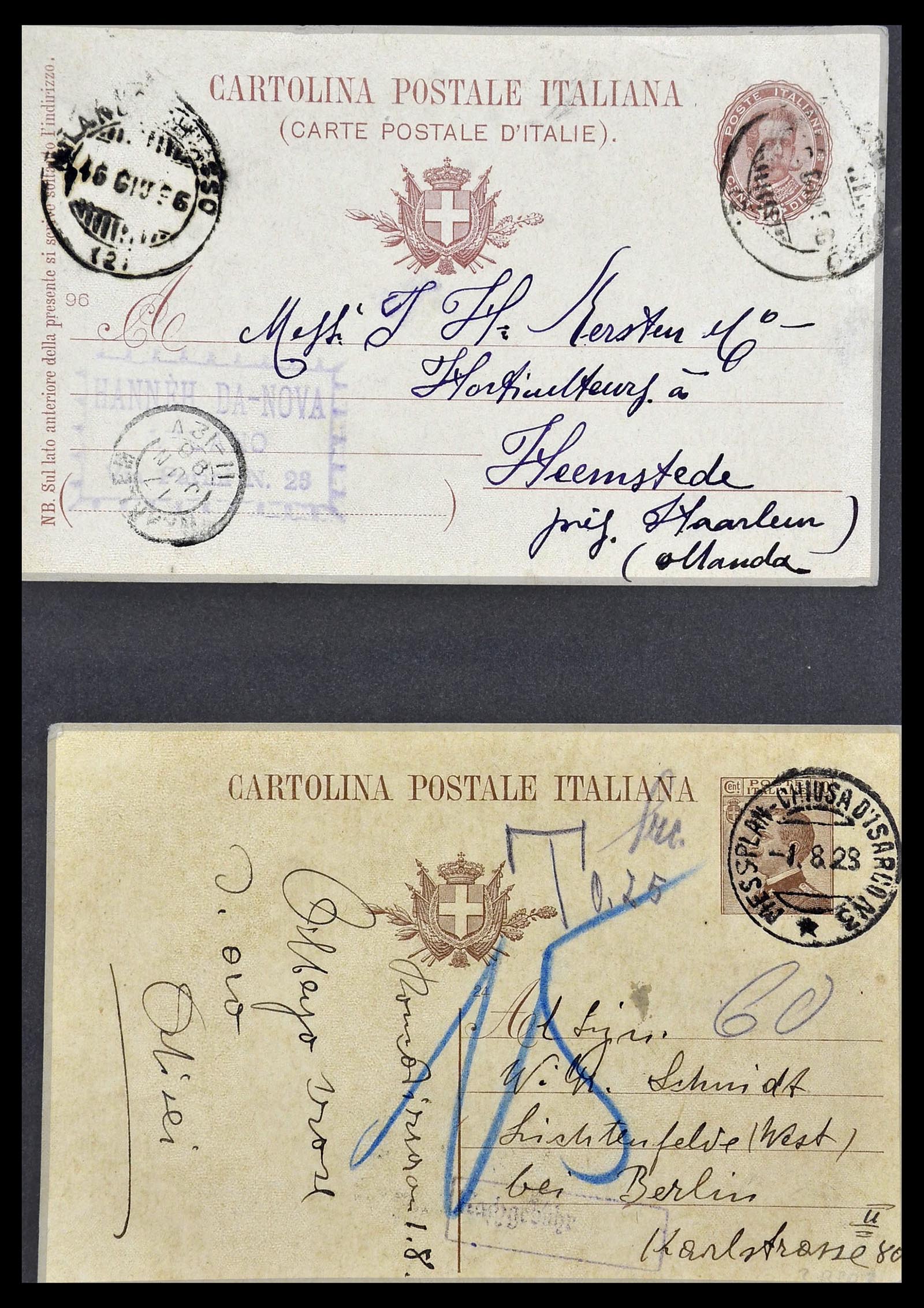 33737 113 - Stamp collection 33737 Italië covers and cards 1856-1945.