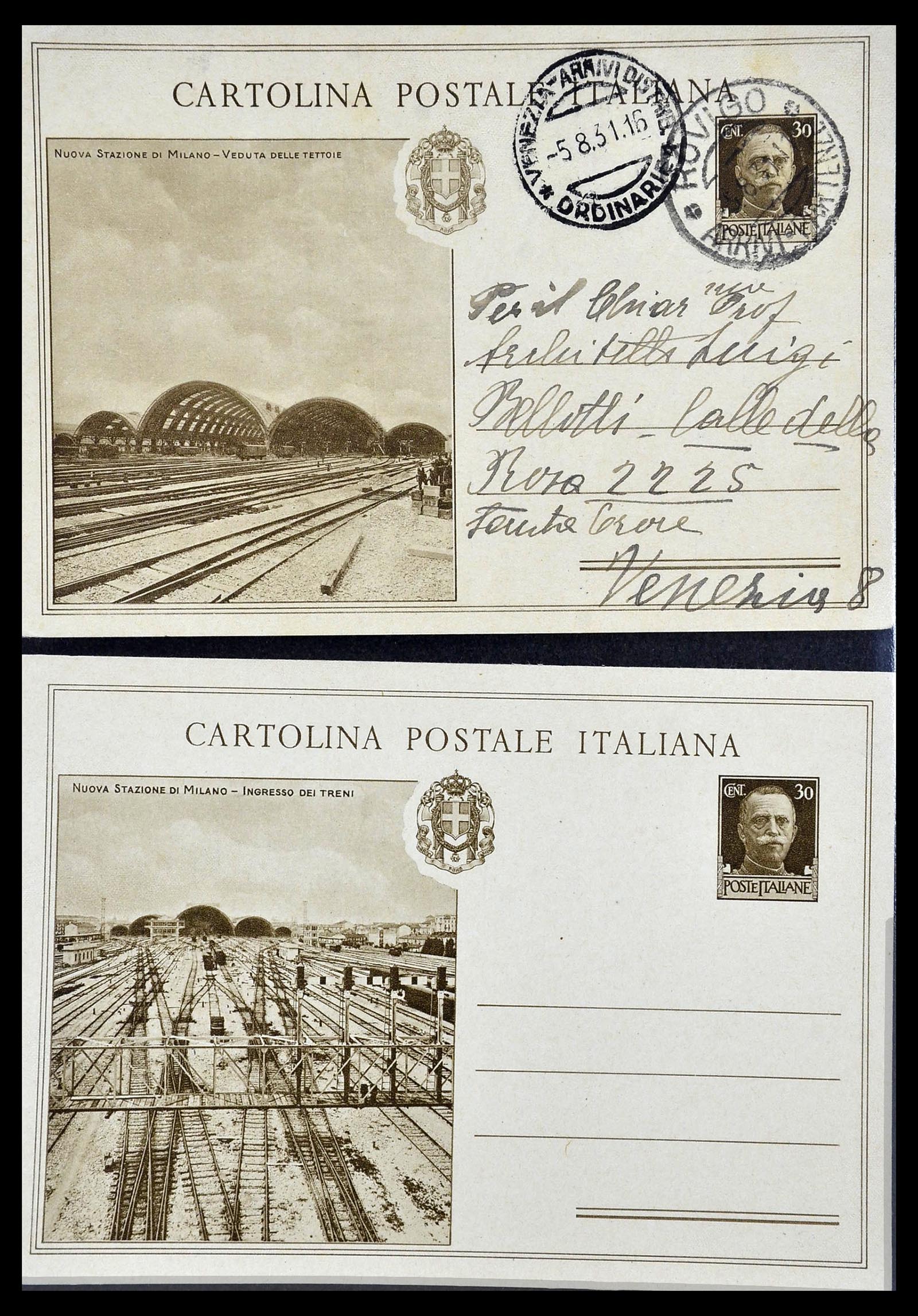 33737 123 - Stamp collection 33737 Italië covers and cards 1856-1945.