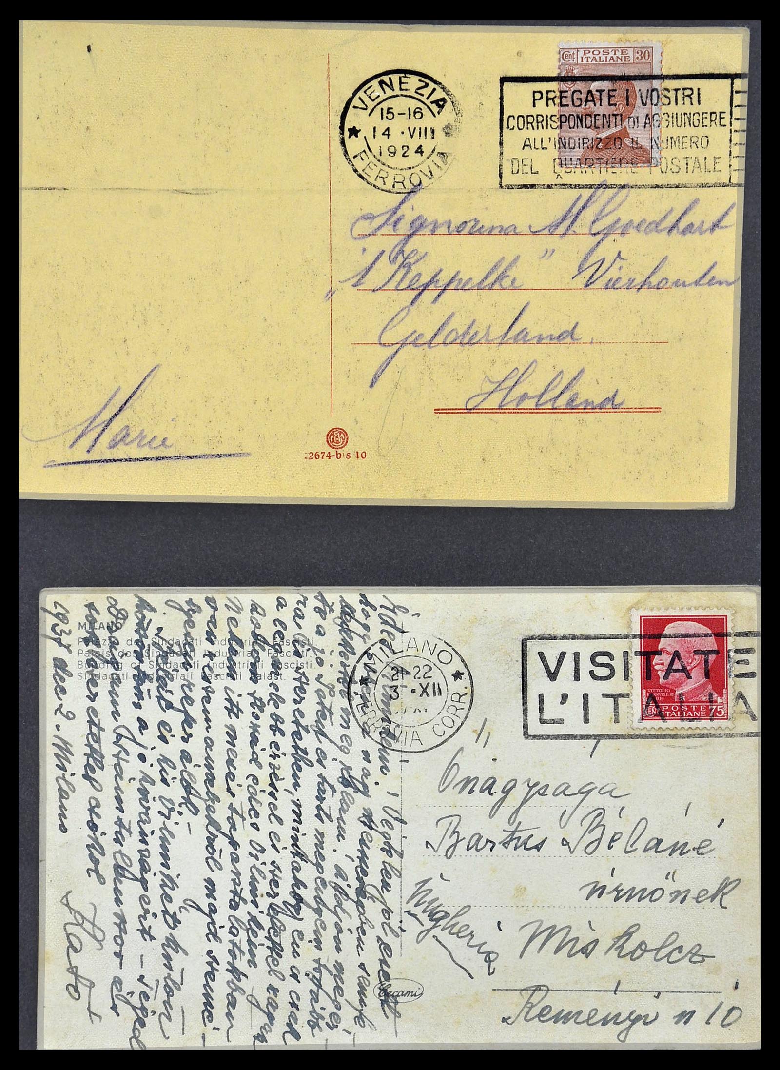33737 126 - Stamp collection 33737 Italië covers and cards 1856-1945.