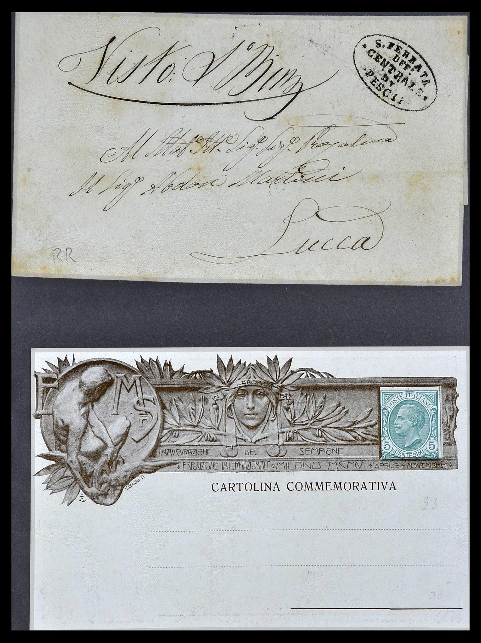 33737 133 - Stamp collection 33737 Italië covers and cards 1856-1945.