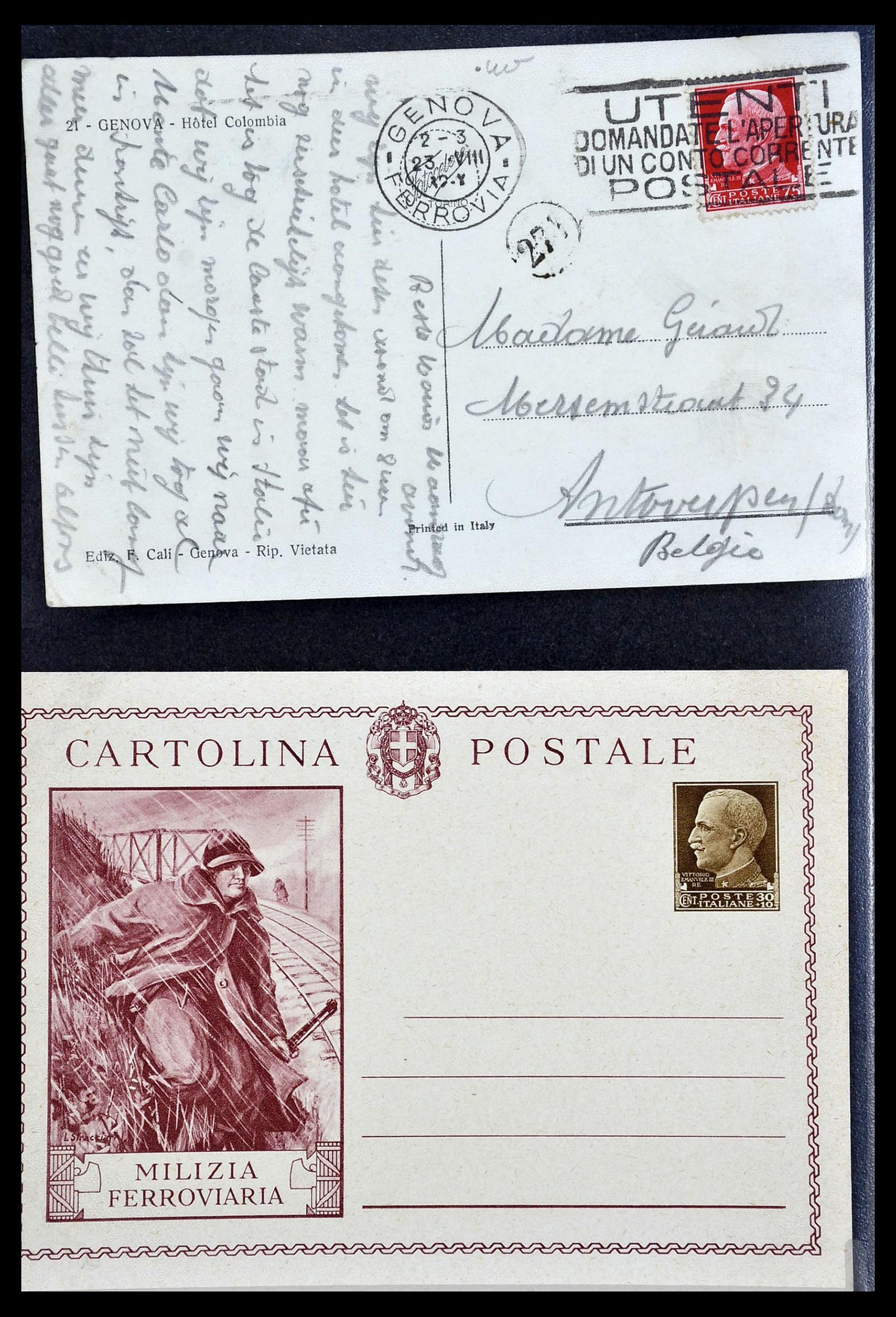 33737 135 - Stamp collection 33737 Italië covers and cards 1856-1945.