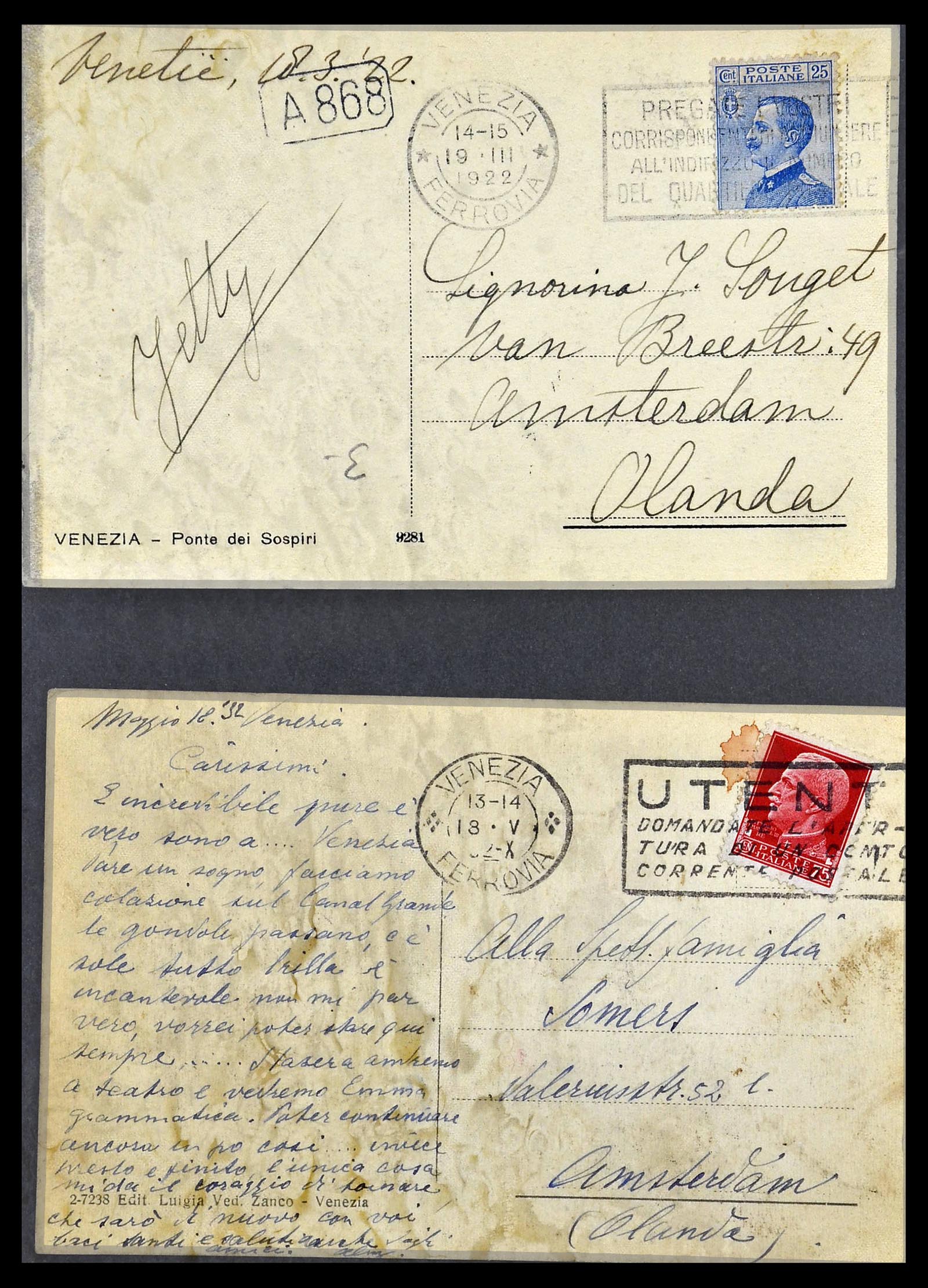33737 136 - Stamp collection 33737 Italië covers and cards 1856-1945.