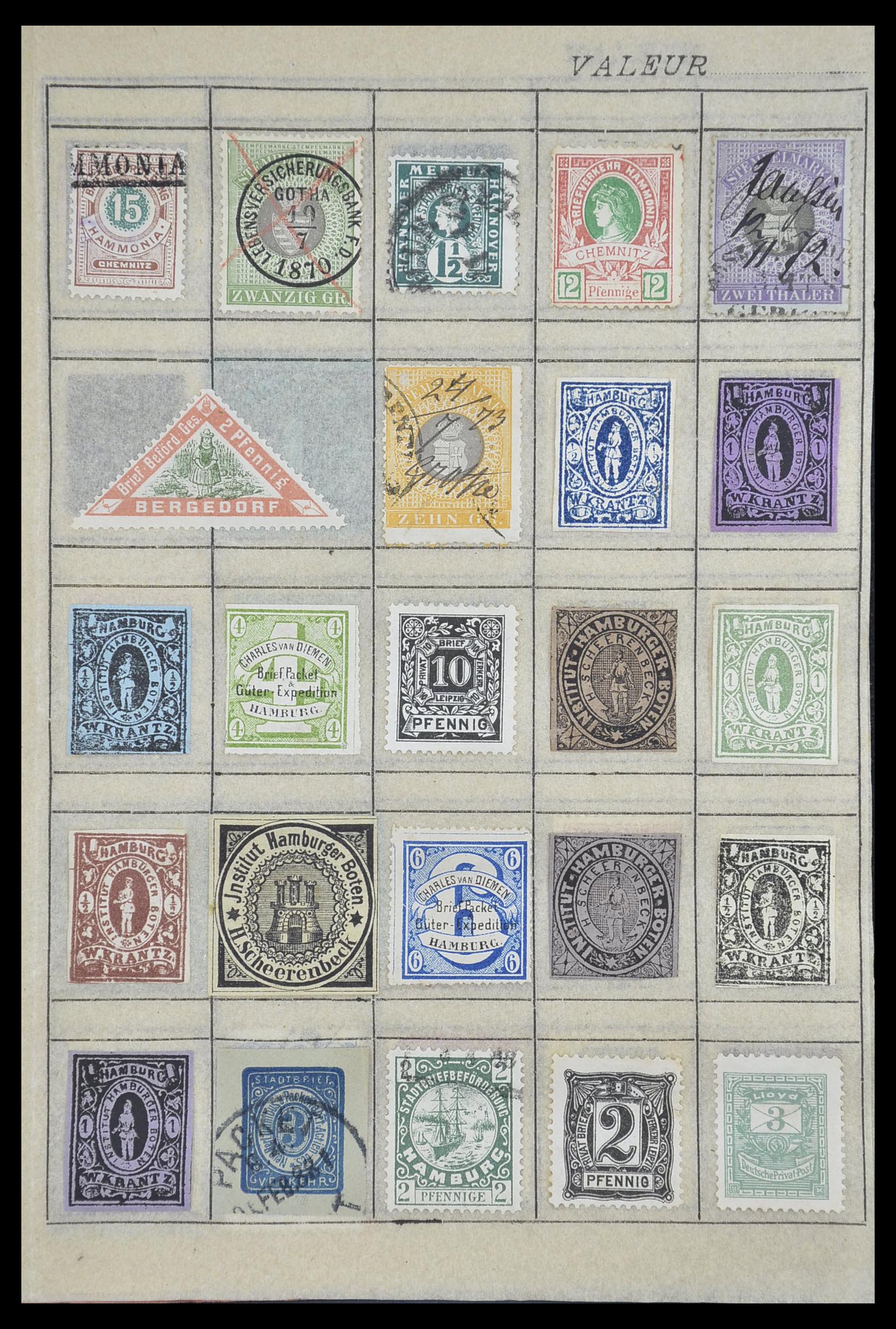 33741 034 - Postzegelverzameling 33741 Wereld klassiek 1850-1900.