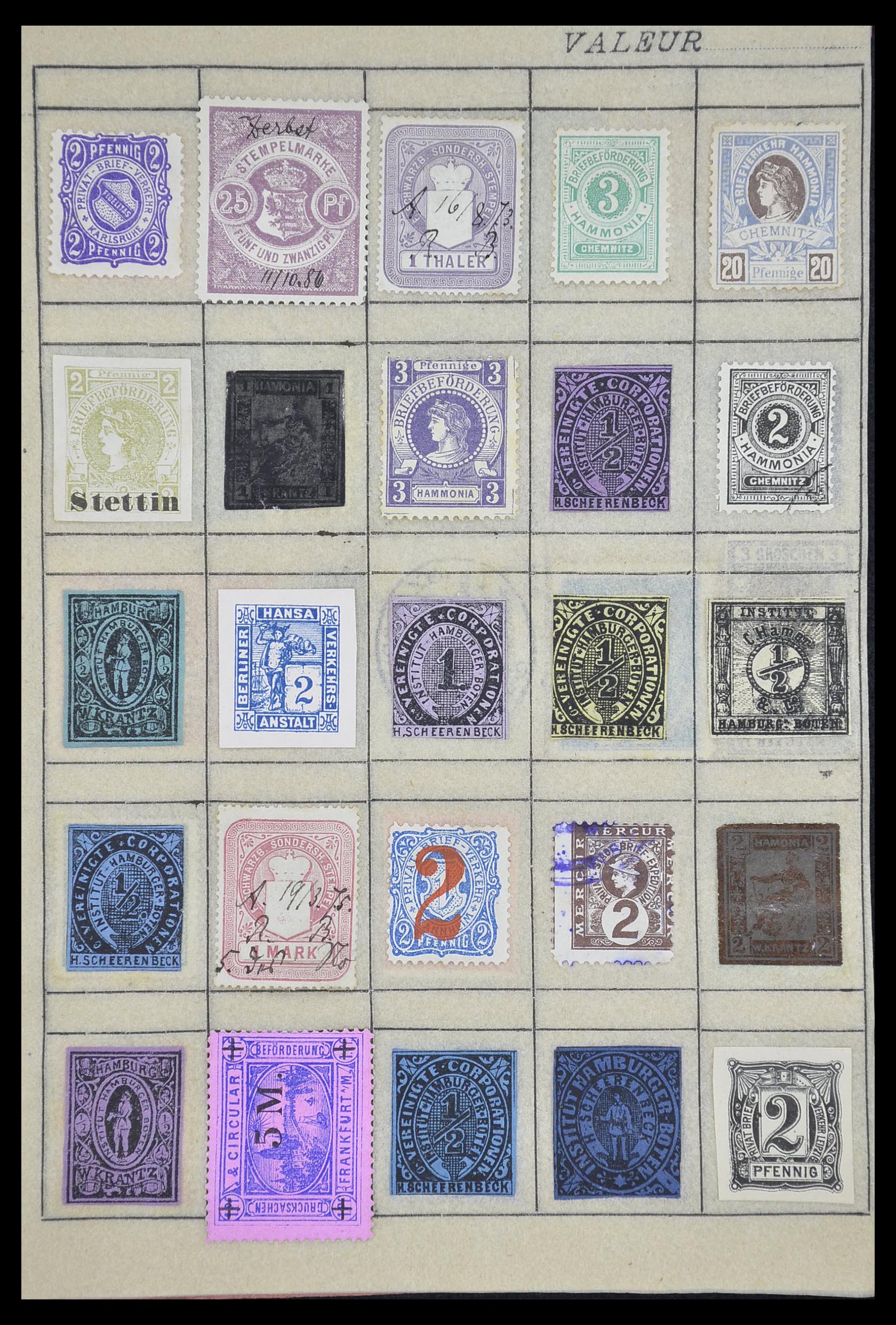 33741 037 - Postzegelverzameling 33741 Wereld klassiek 1850-1900.