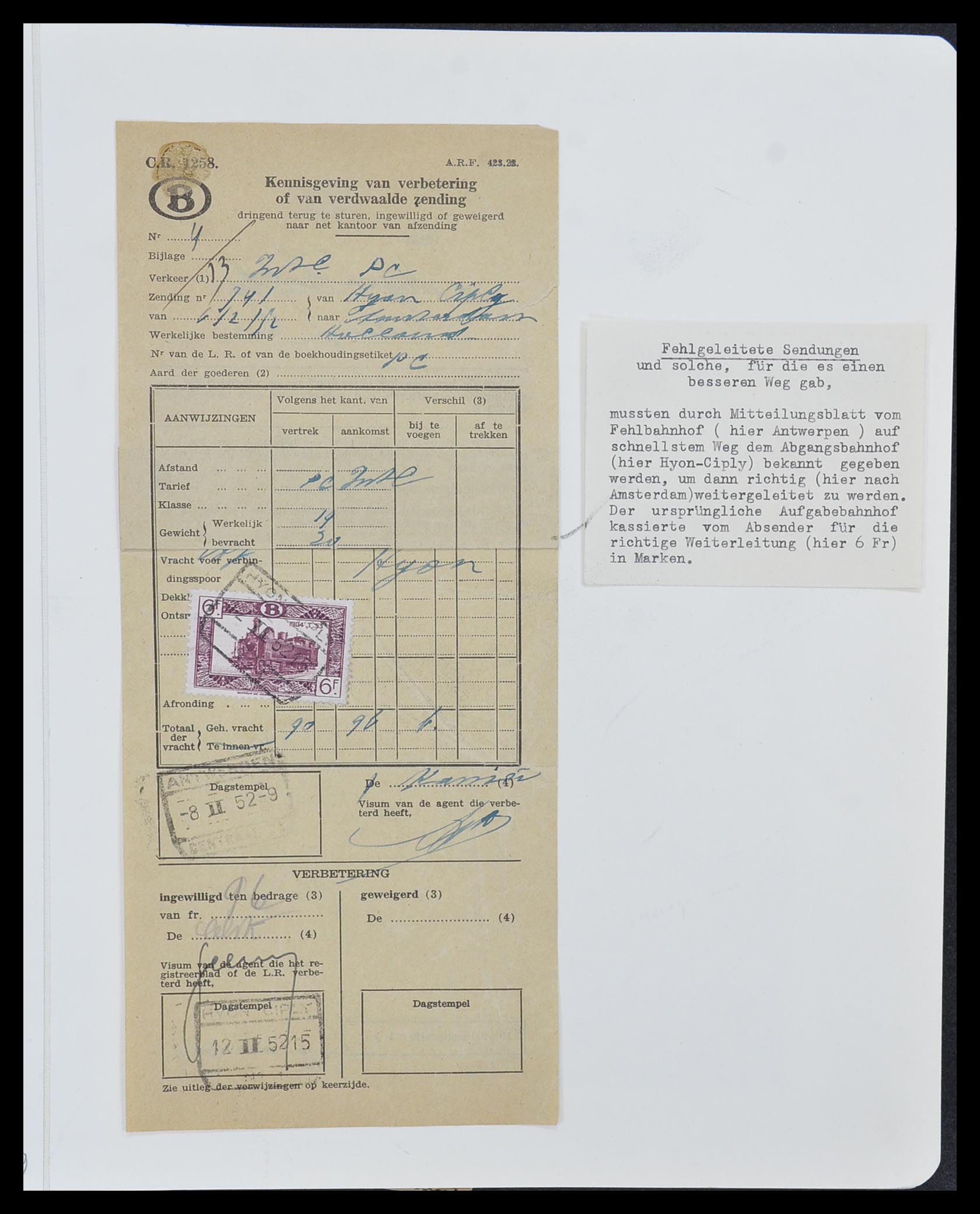 33749 024 - Stamp collection 33749 Belgium railroad 1886-1960.