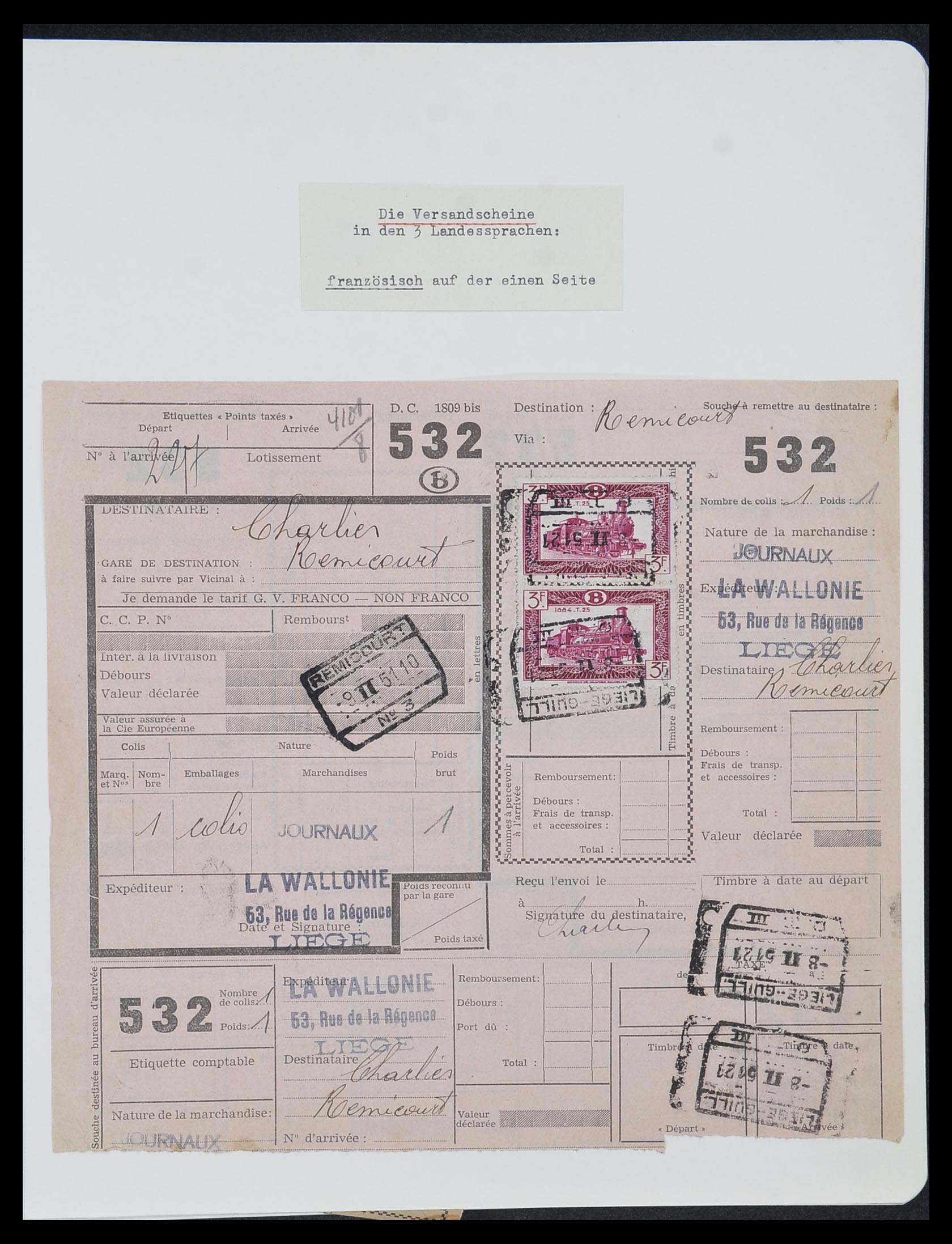 33749 029 - Stamp collection 33749 Belgium railroad 1886-1960.