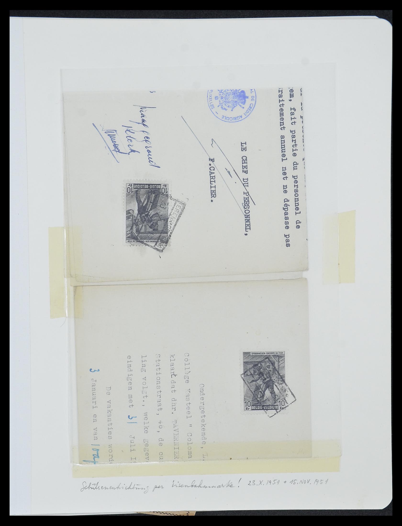 33749 031 - Stamp collection 33749 Belgium railroad 1886-1960.