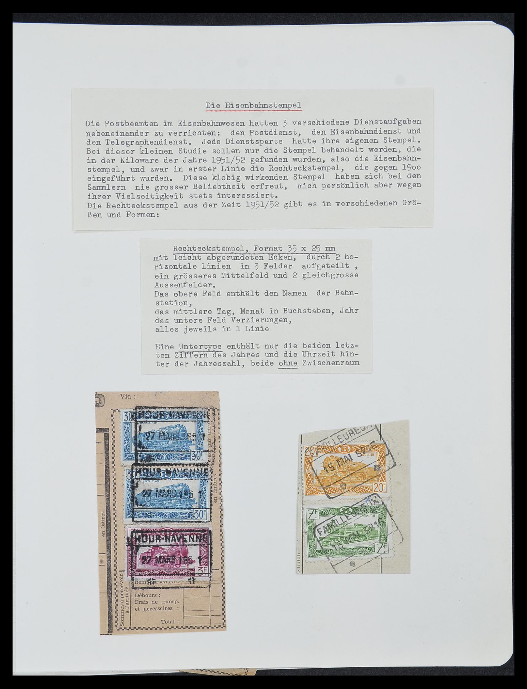33749 034 - Stamp collection 33749 Belgium railroad 1886-1960.