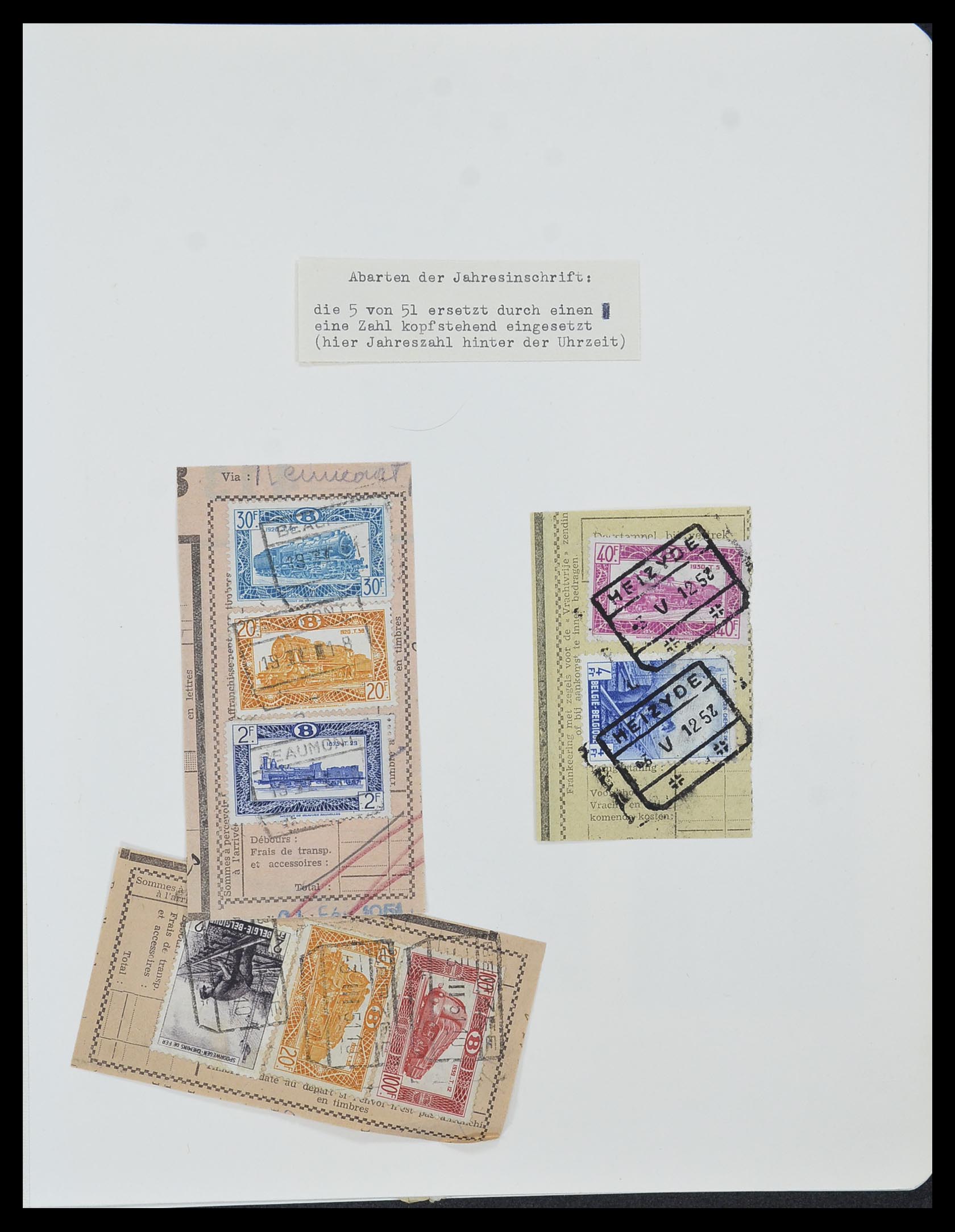 33749 037 - Postzegelverzameling 33749 België spoorweg 1886-1960.