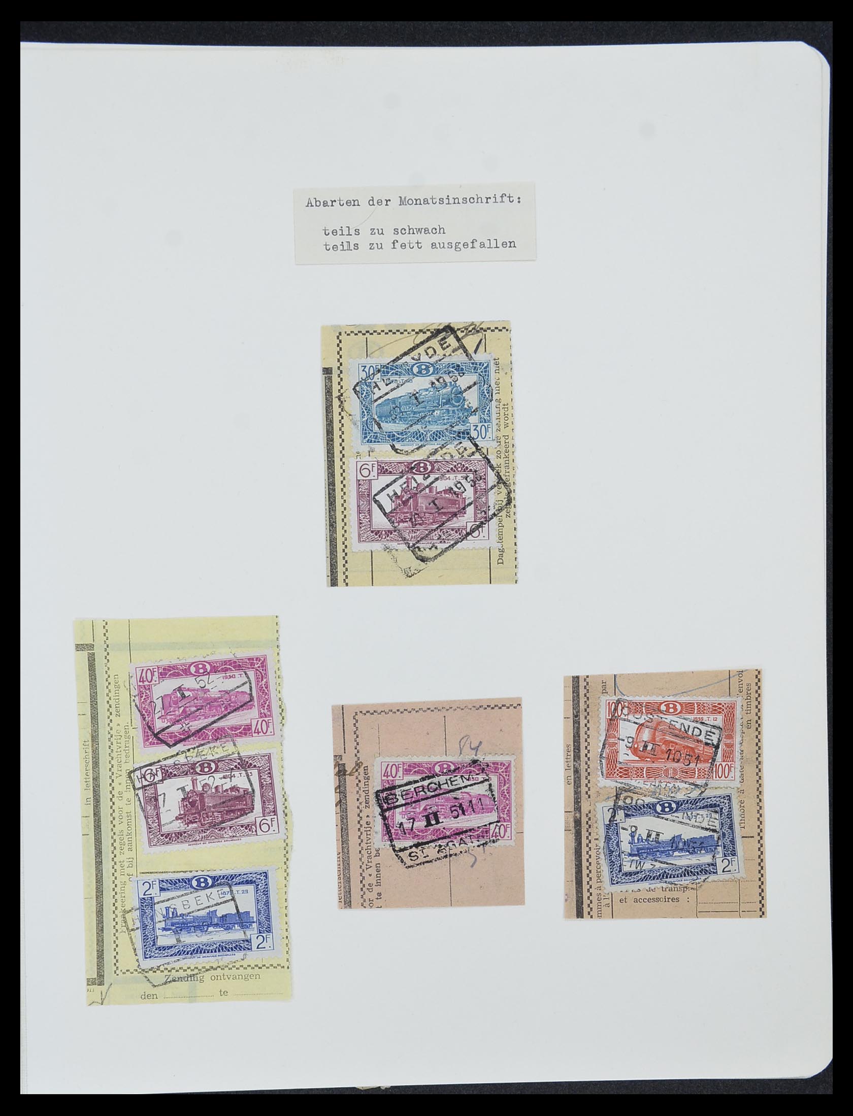 33749 038 - Postzegelverzameling 33749 België spoorweg 1886-1960.