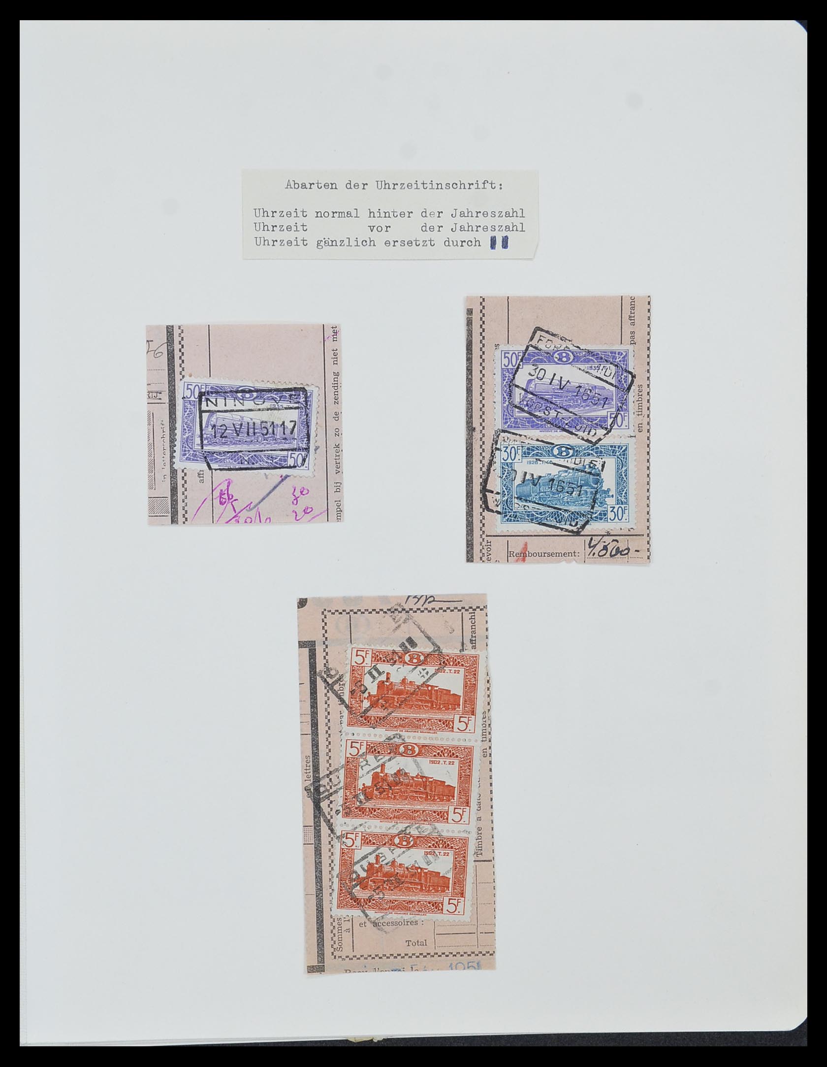 33749 041 - Stamp collection 33749 Belgium railroad 1886-1960.