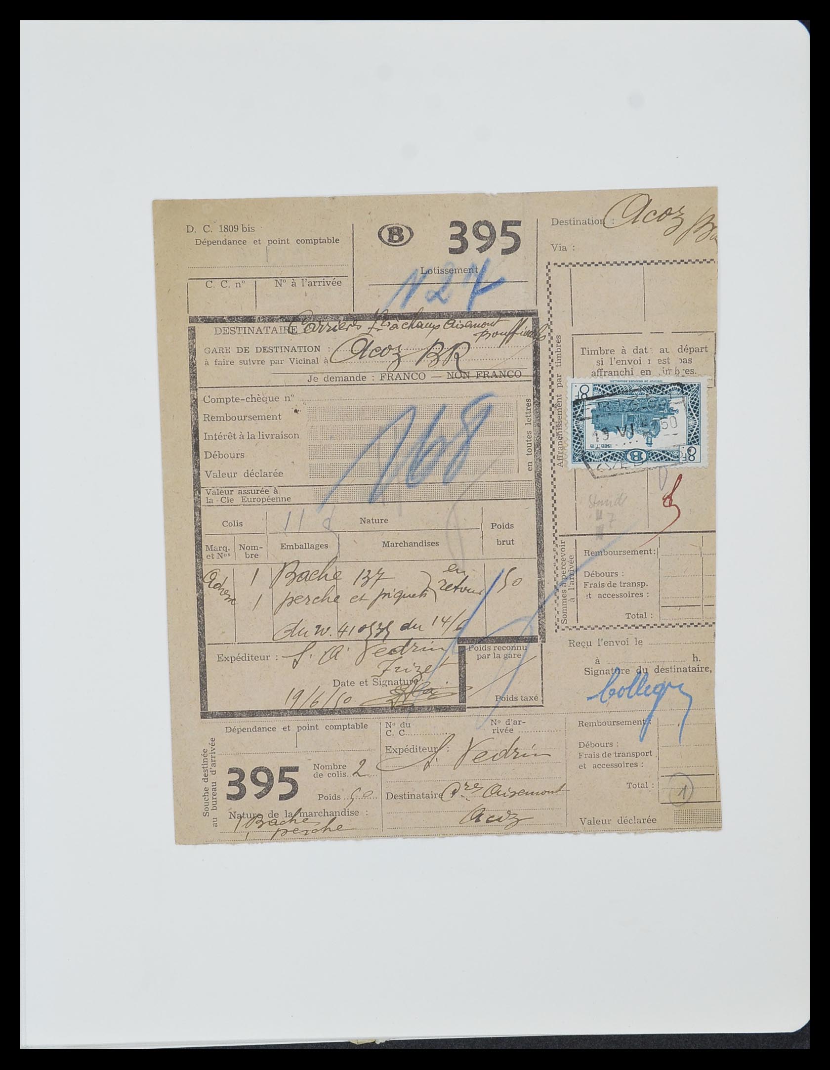 33749 043 - Stamp collection 33749 Belgium railroad 1886-1960.