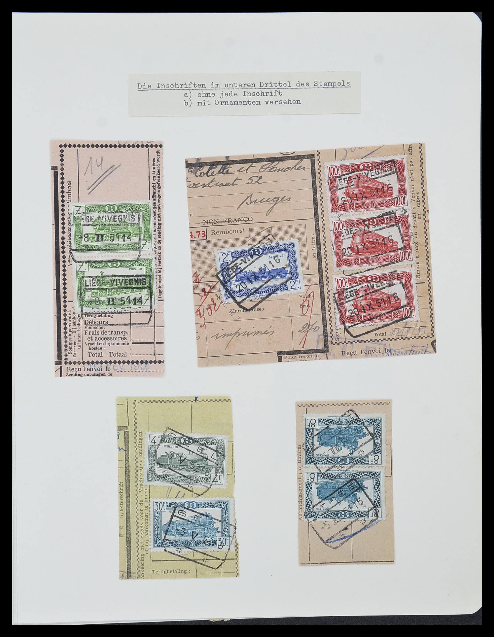 33749 045 - Stamp collection 33749 Belgium railroad 1886-1960.