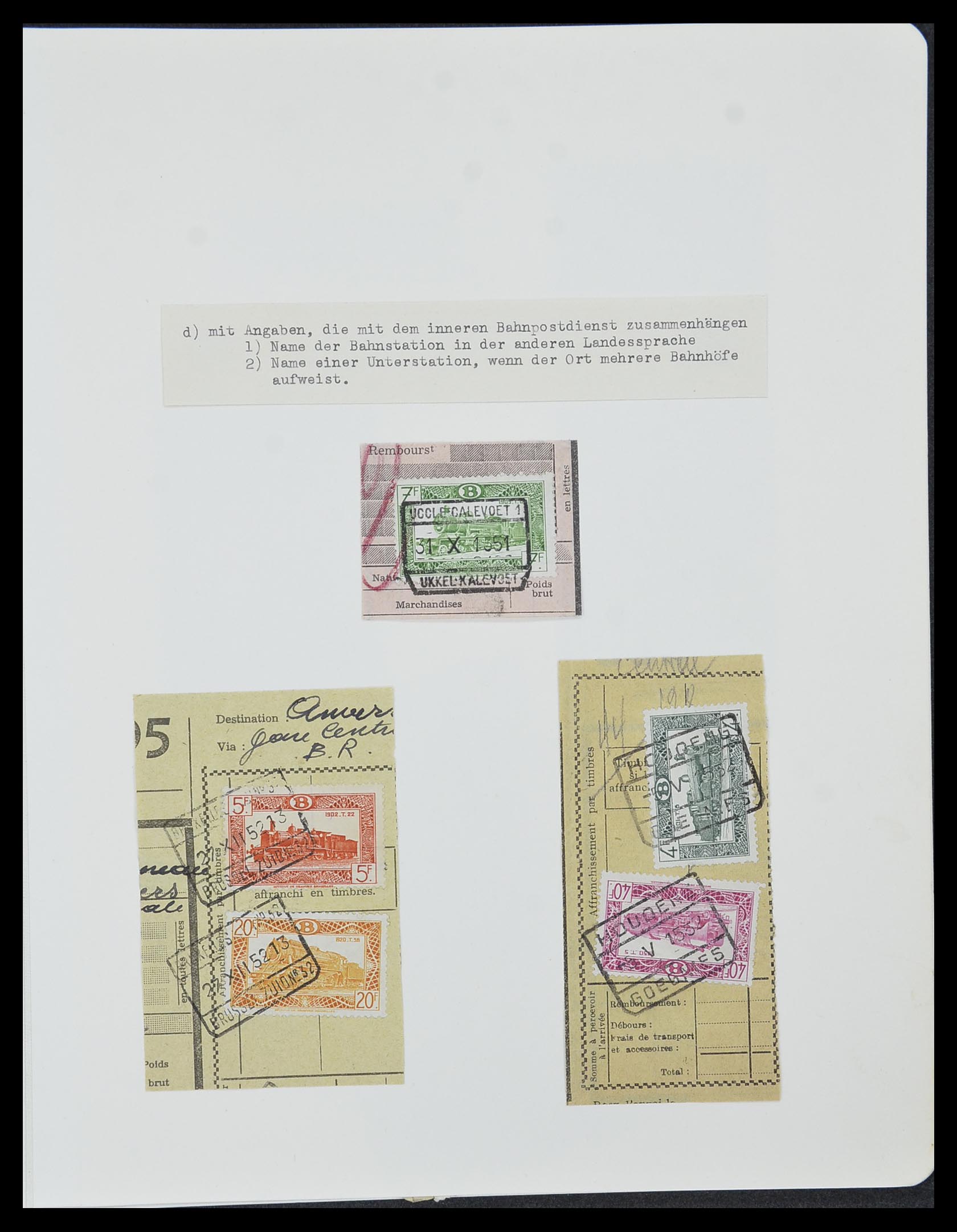 33749 048 - Stamp collection 33749 Belgium railroad 1886-1960.