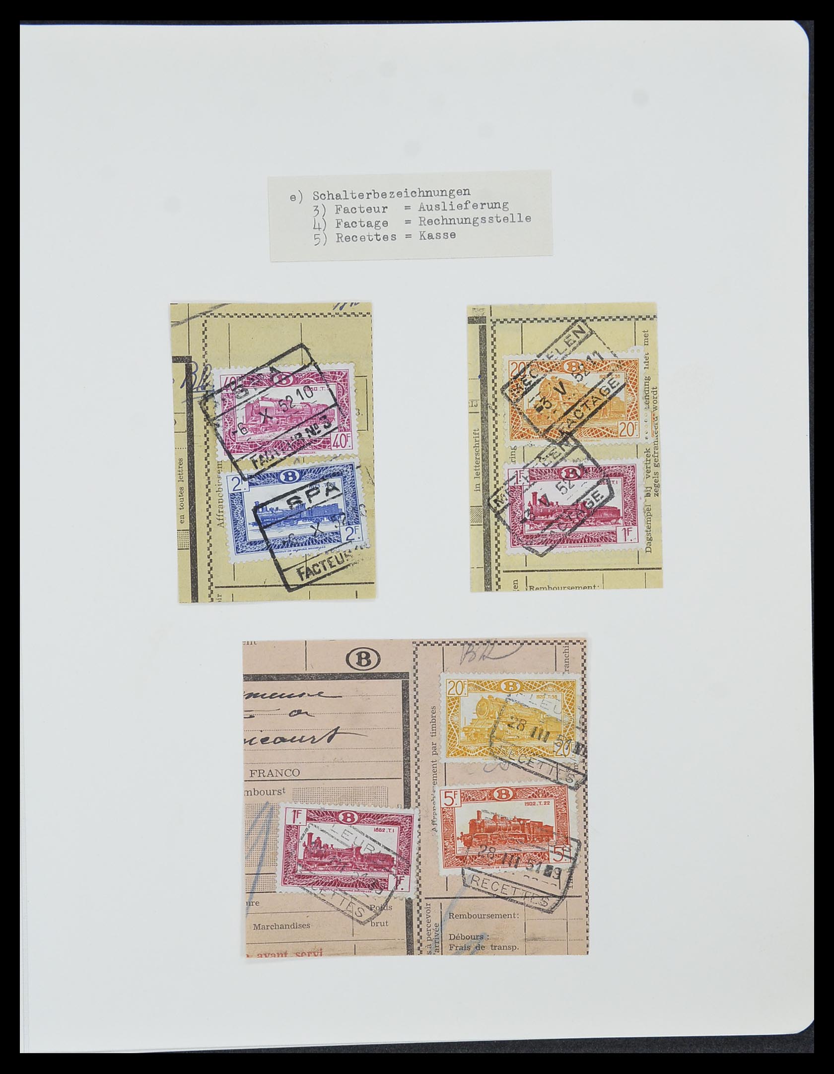 33749 050 - Stamp collection 33749 Belgium railroad 1886-1960.